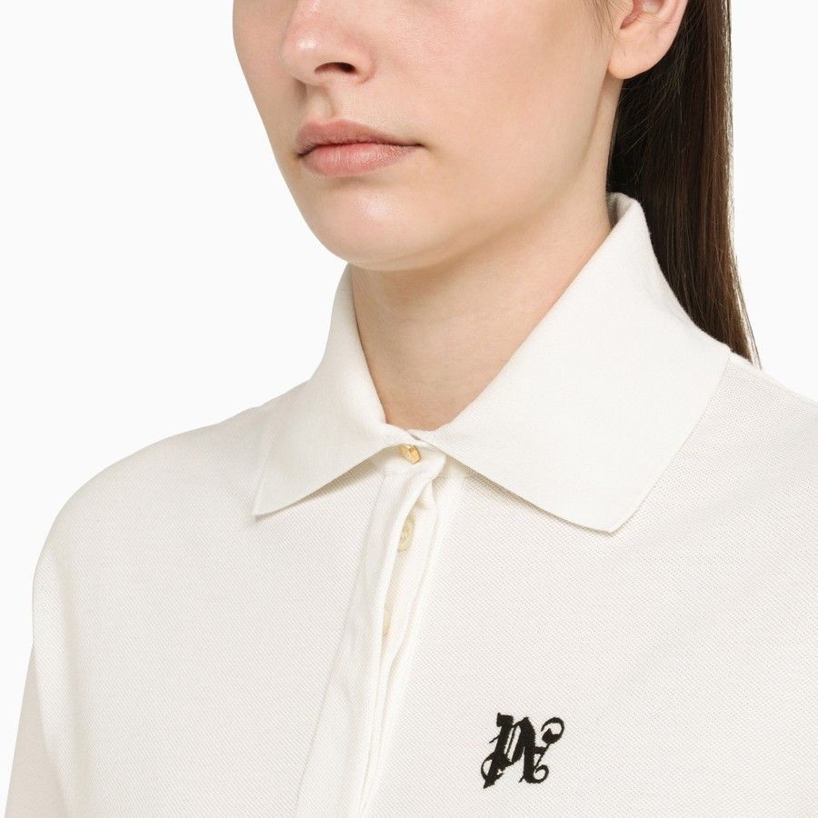 Palm Angels o1d2blof0924 Polos Shirt with Logo In White Size M / US 6-8 / IT 42-44 - 4 Thumbnail