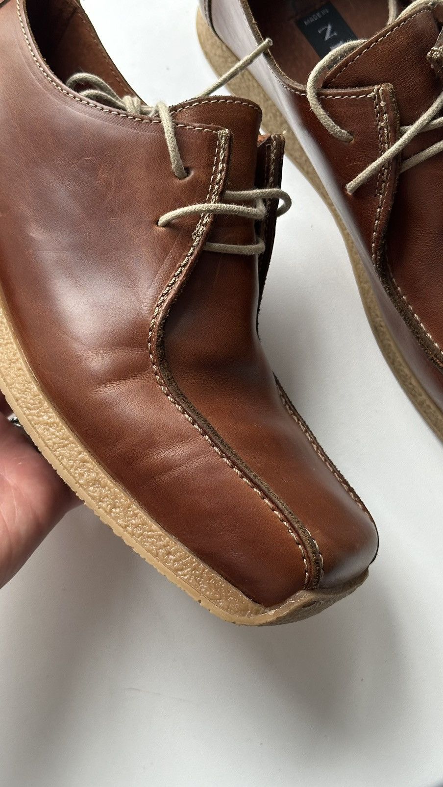 Leather × NEXT Next Rare Brown Leather Shoes MM6 Style Size 43 Portugal Size US 9.5 / EU 42-43 - 10 Thumbnail