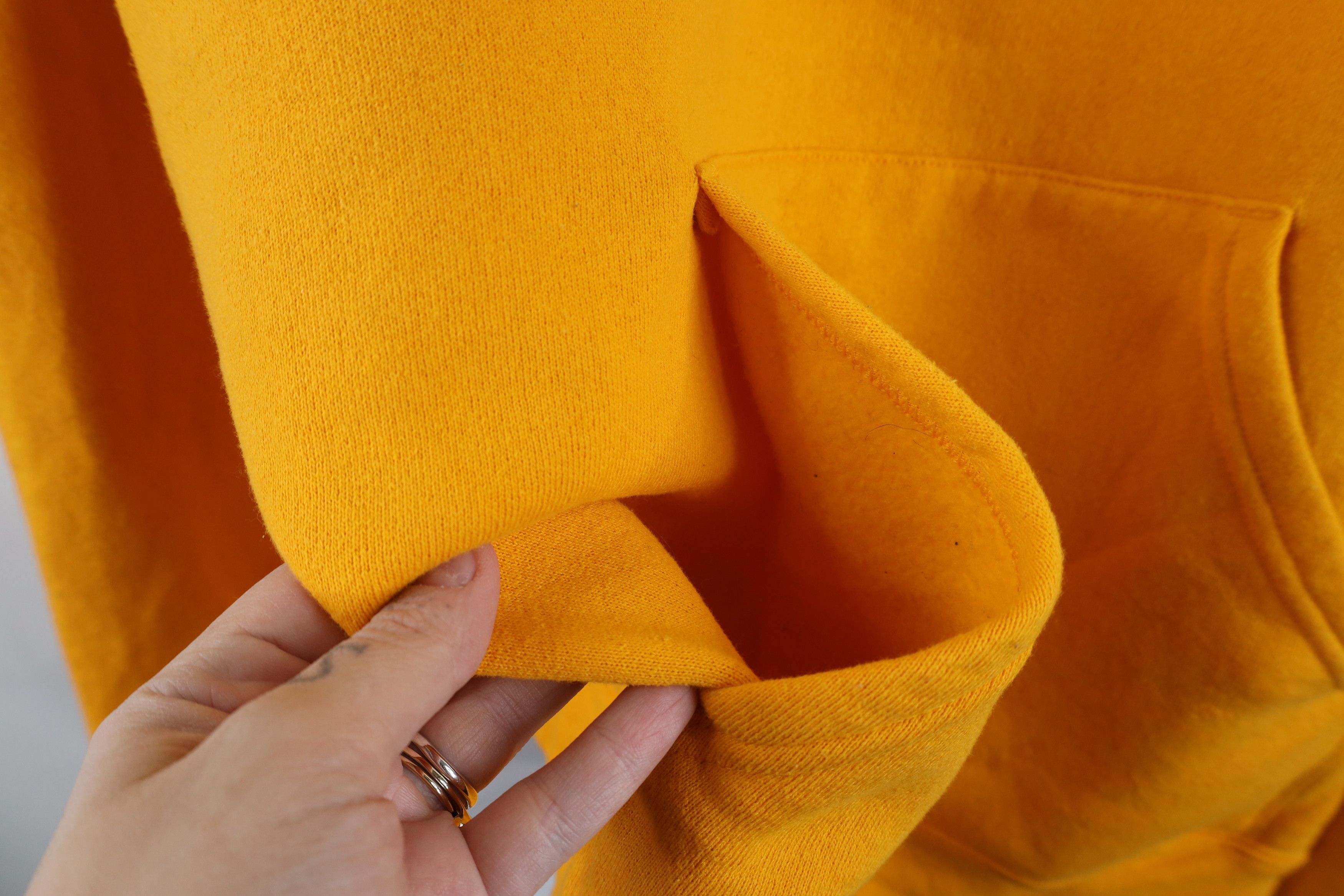 Vintage Vintage 90s Streetwear Heavyweight Hoodie Sweatshirt Yellow Size US XXL / EU 58 / 5 - 6 Thumbnail