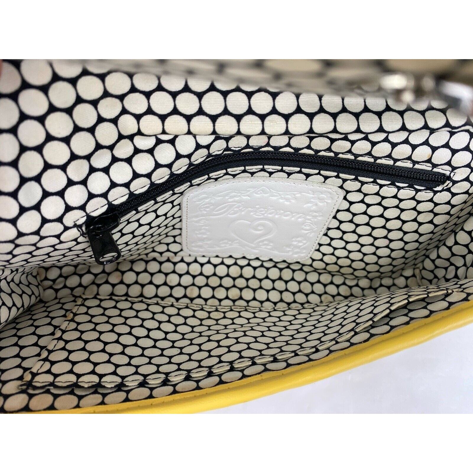 Brighton VTG BRIGHTON Straw Bag Yellow Leather Lined Purse Raffia Size ONE SIZE - 12 Thumbnail