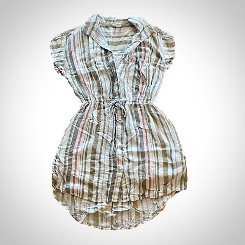 Other Japana Striped White Button-up Shirt Dress Womens Small Size S / US 4 / IT 40 - 1 Thumbnail
