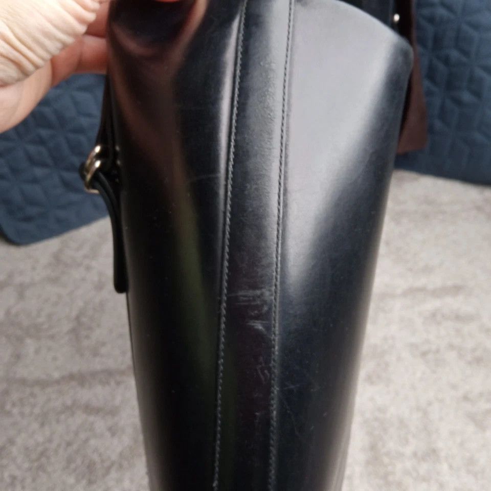 Gucci Black Leather Riding Boots with G Strap Size US 7 / IT 37 - 12 Thumbnail
