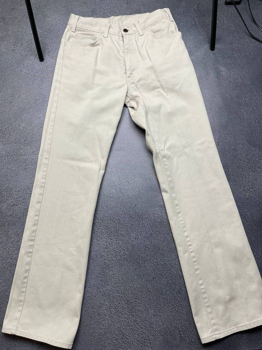 Vintage 80s Levi's Sta Prest Beige Pants Size 31/32 made in