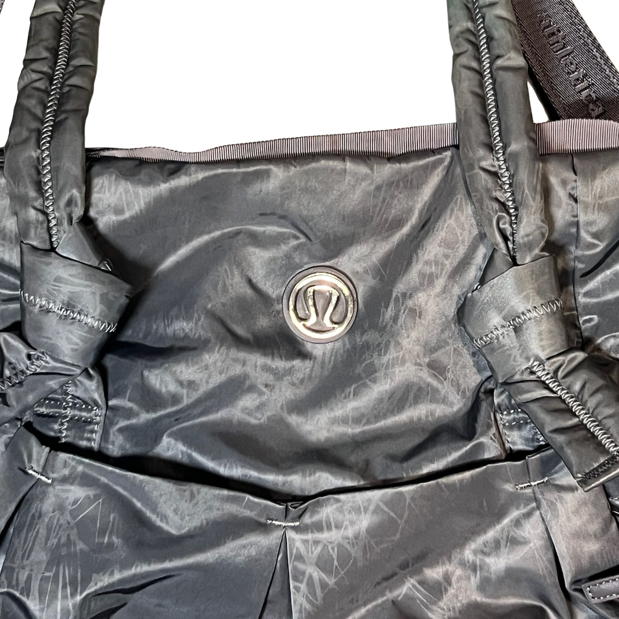 Lululemon Lululemon Athletica Grey Gym Bag Spacious Lightweight Durabl Size ONE SIZE - 4 Thumbnail