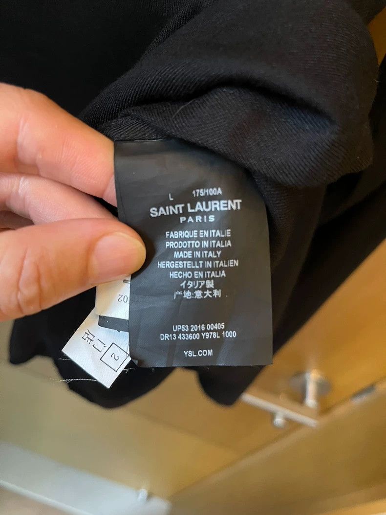 Saint Laurent Paris Saint Laurent Paris 16 FW black silk cat-eye button chain s Size US L / EU 52-54 / 3 - 7 Thumbnail