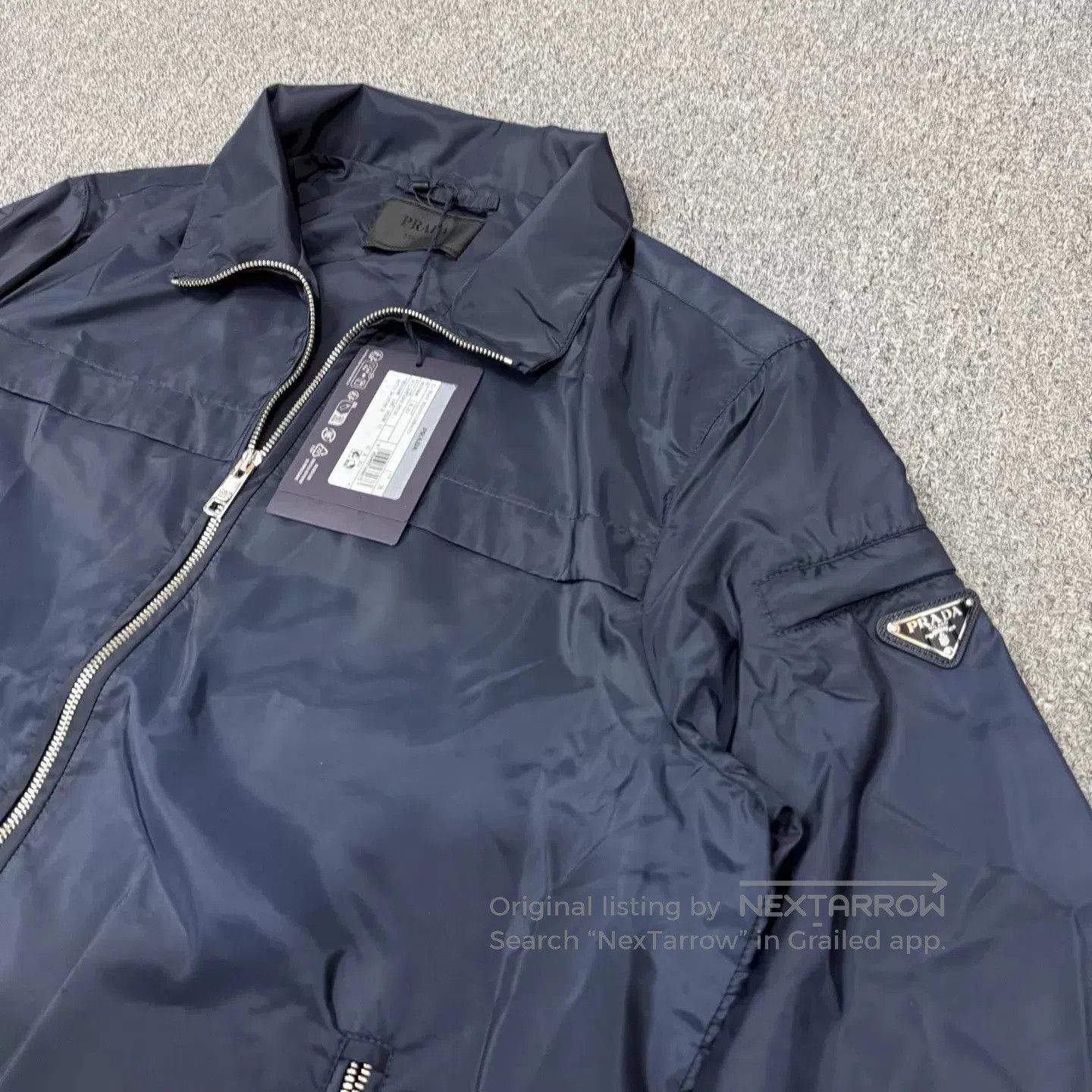 Prada Blue Lightweight Zip-Front Jacket - XL. Size US XL / EU 56 / 4 - 3 Thumbnail