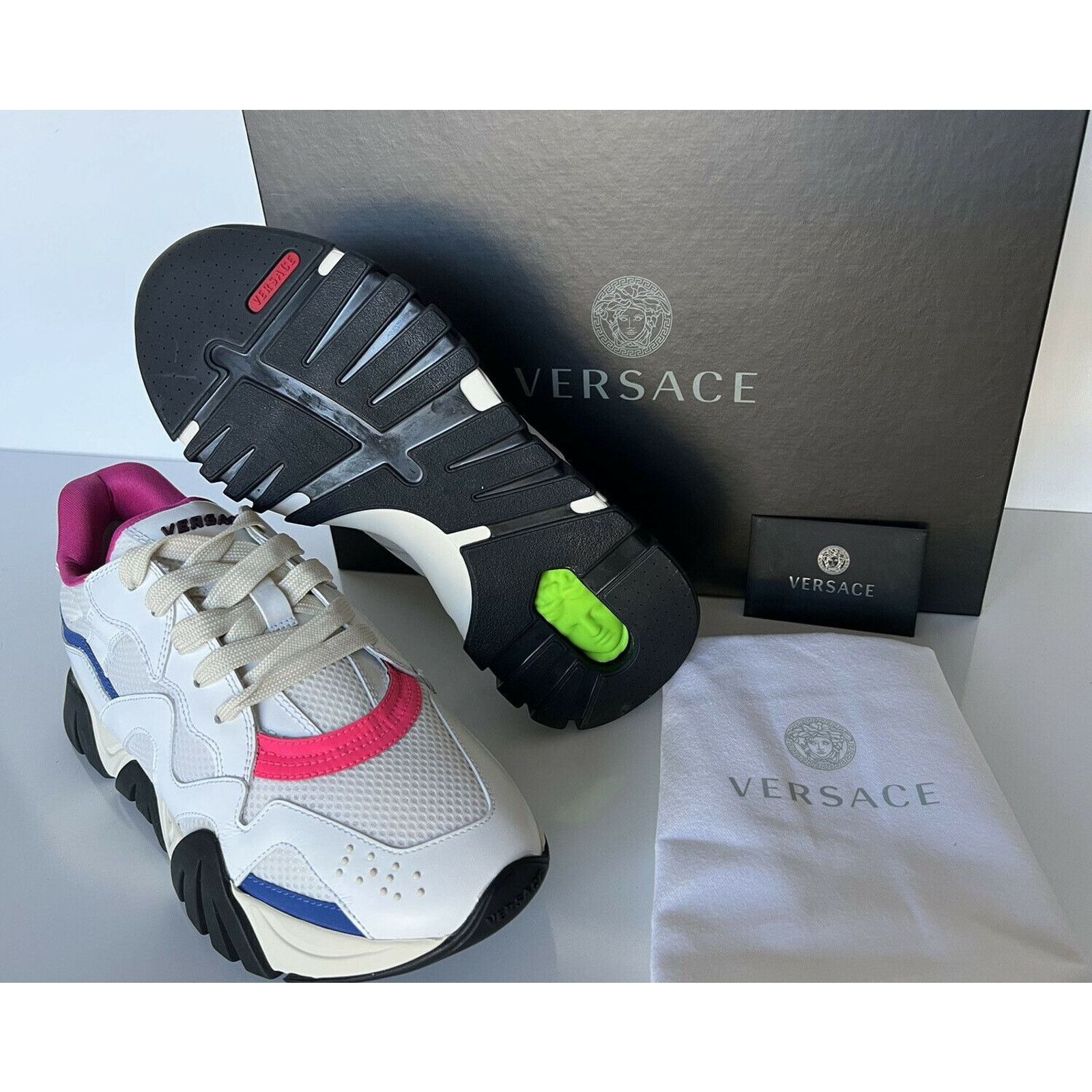 Versace VERSACE SQUALO WHITE MULTI TRAINERS Sneakers 10 US (40 Euro) Size US 10 / IT 40 - 6 Thumbnail