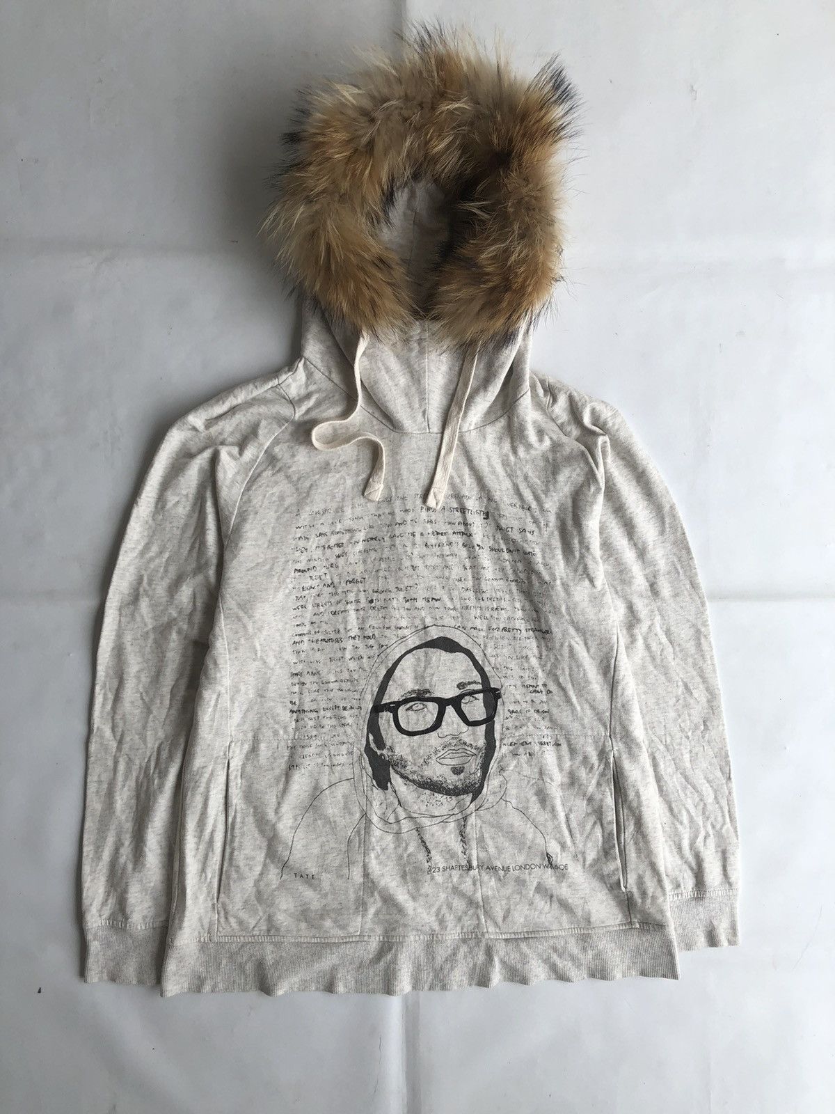 Japanese Poem Tate Faux Fur Hoodie Ifsixwasnine LGB Style