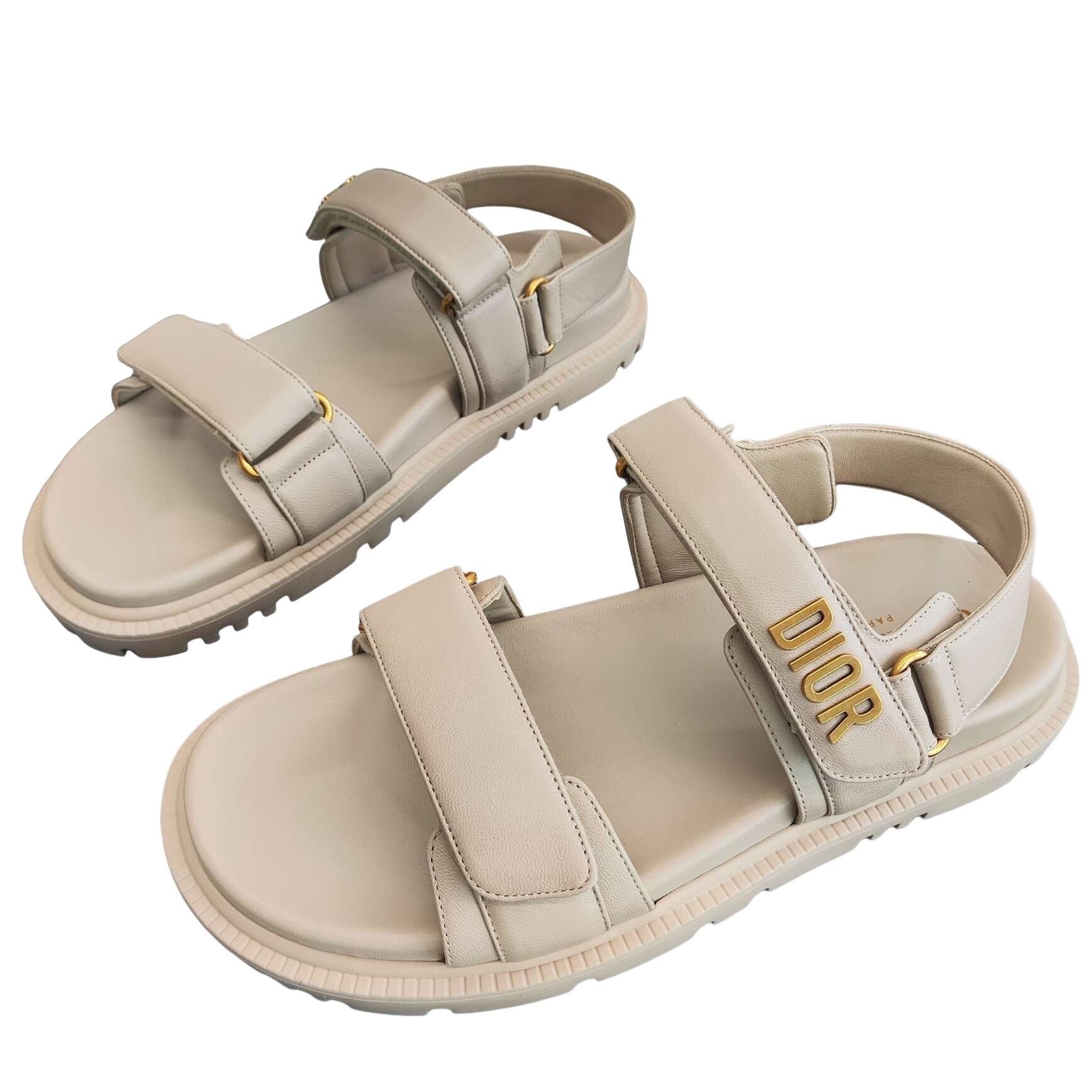 Dior Dior Lambskin DiorAct Sandals Size 40 Size US 10 / IT 40 - 1 Thumbnail