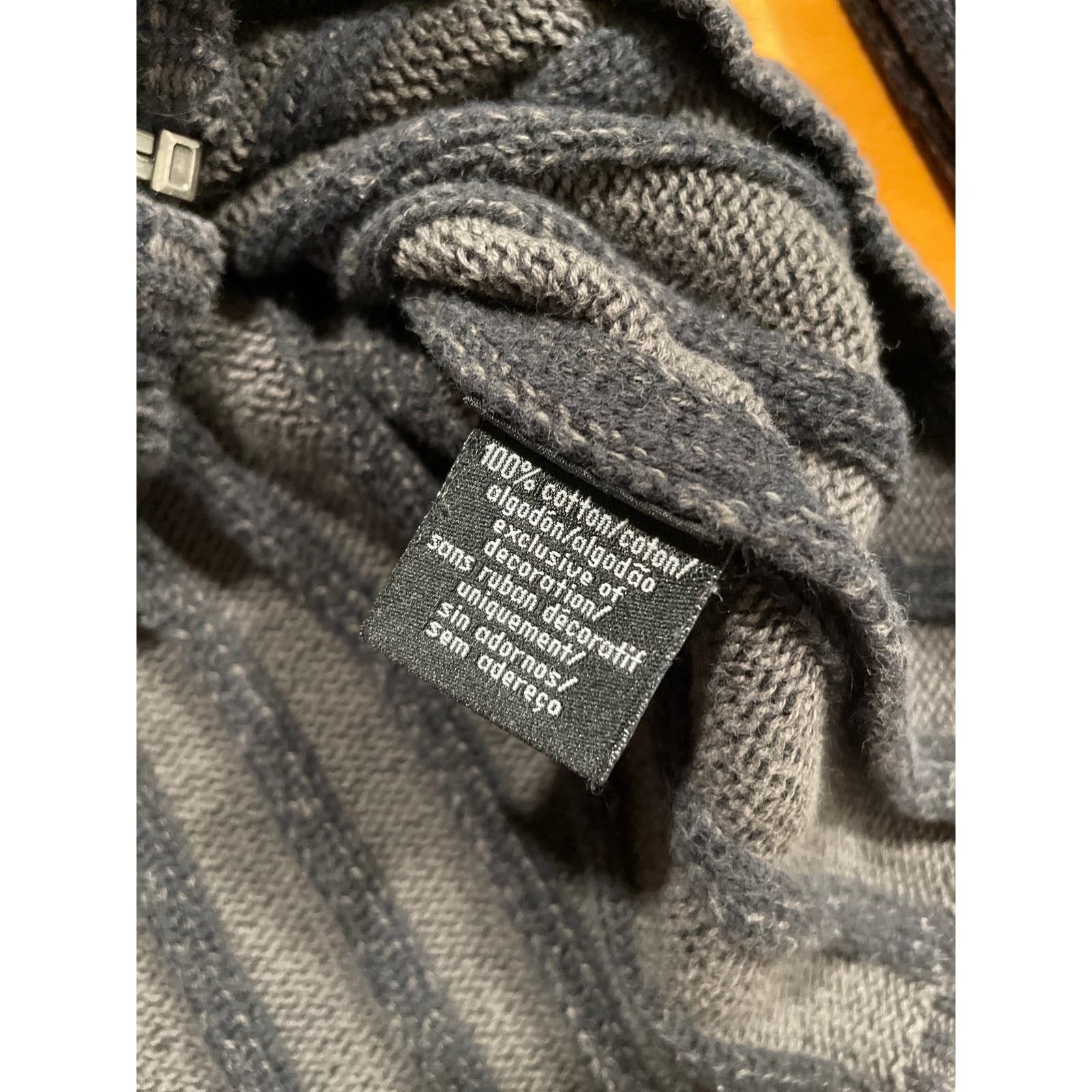 Calvin Klein Calvin Klein Jeans Zip Front Cotton Grey Knit Sweater L Size US L / EU 52-54 / 3 - 6 Thumbnail