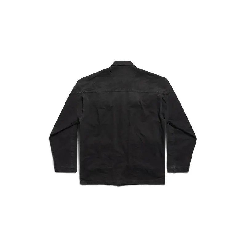 Balenciaga o1srvl11e0426 BB Corp Cargo Shirt Large Fit In Black Size US XS / EU 42 / 0 - 6 Thumbnail