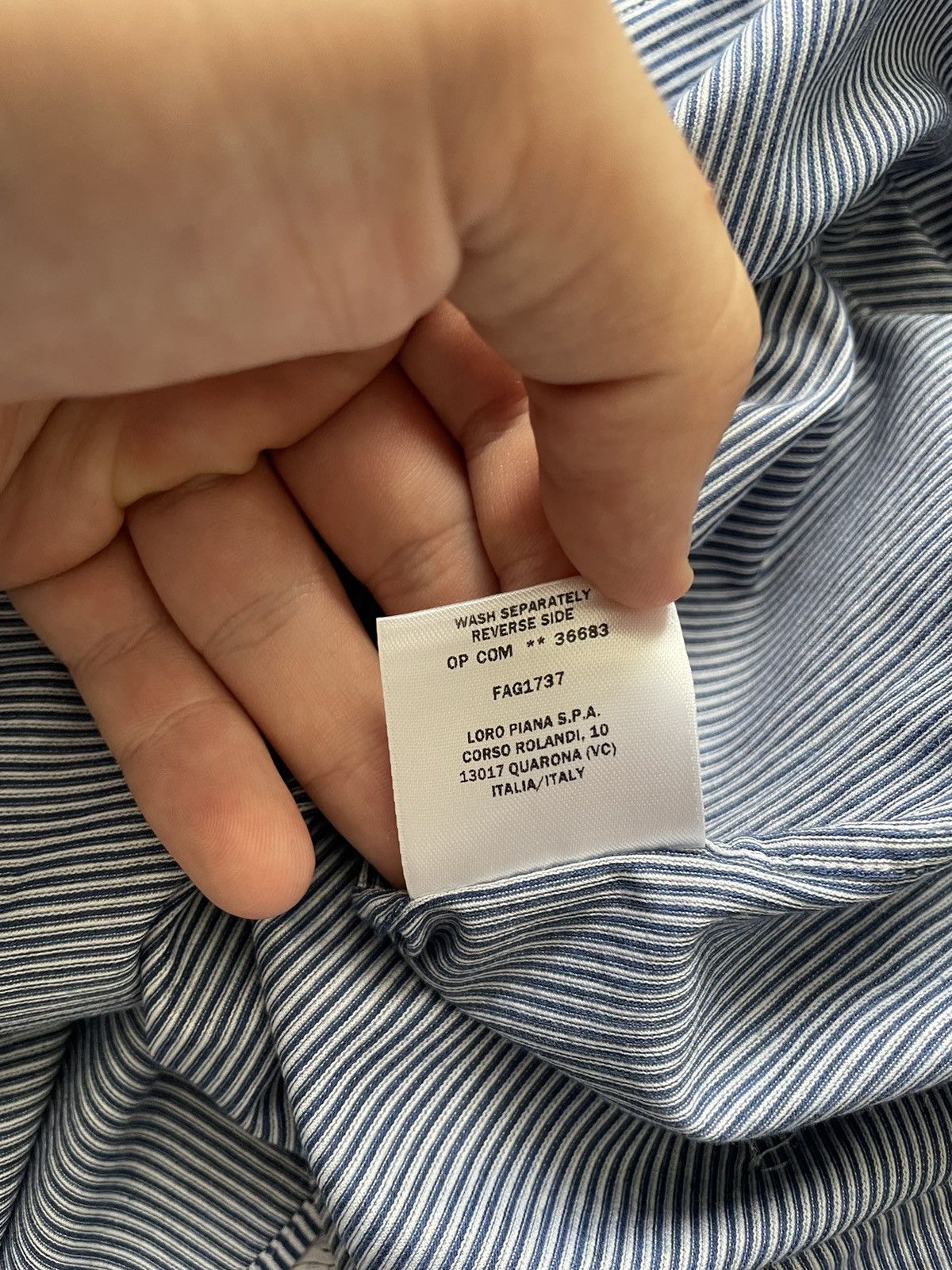 Loro Piana LUXURY LORO PIANA! Dress Shirt Striped Made In Italy Size US L / EU 52-54 / 3 - 10 Thumbnail