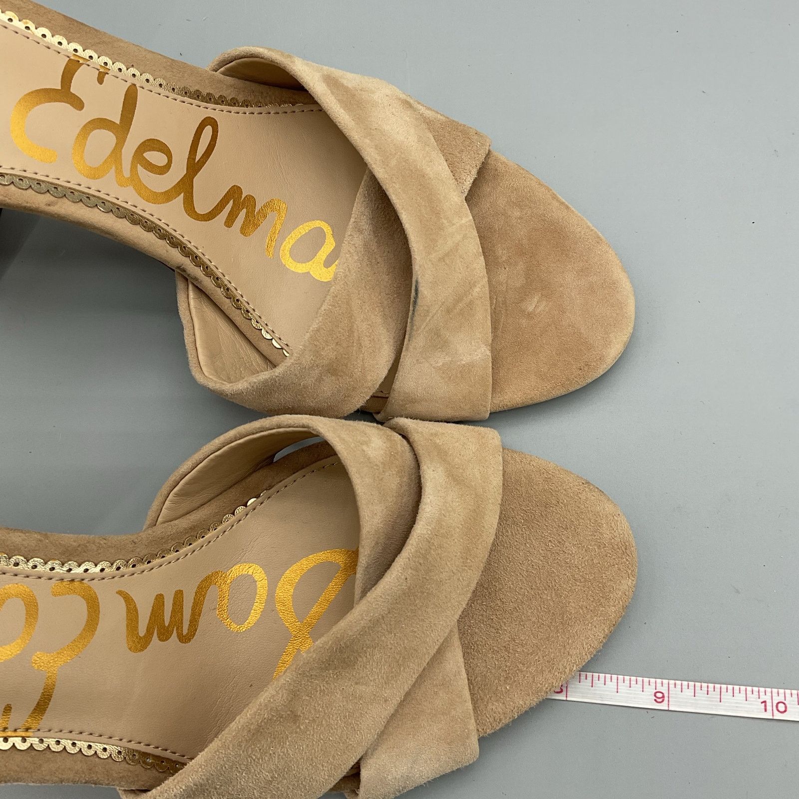 Sam Edelman Sam Edelman Women’s Yancy Ankle Strap Sandals Tan Size 9.5M Size US 11 / IT 41 - 7 Thumbnail