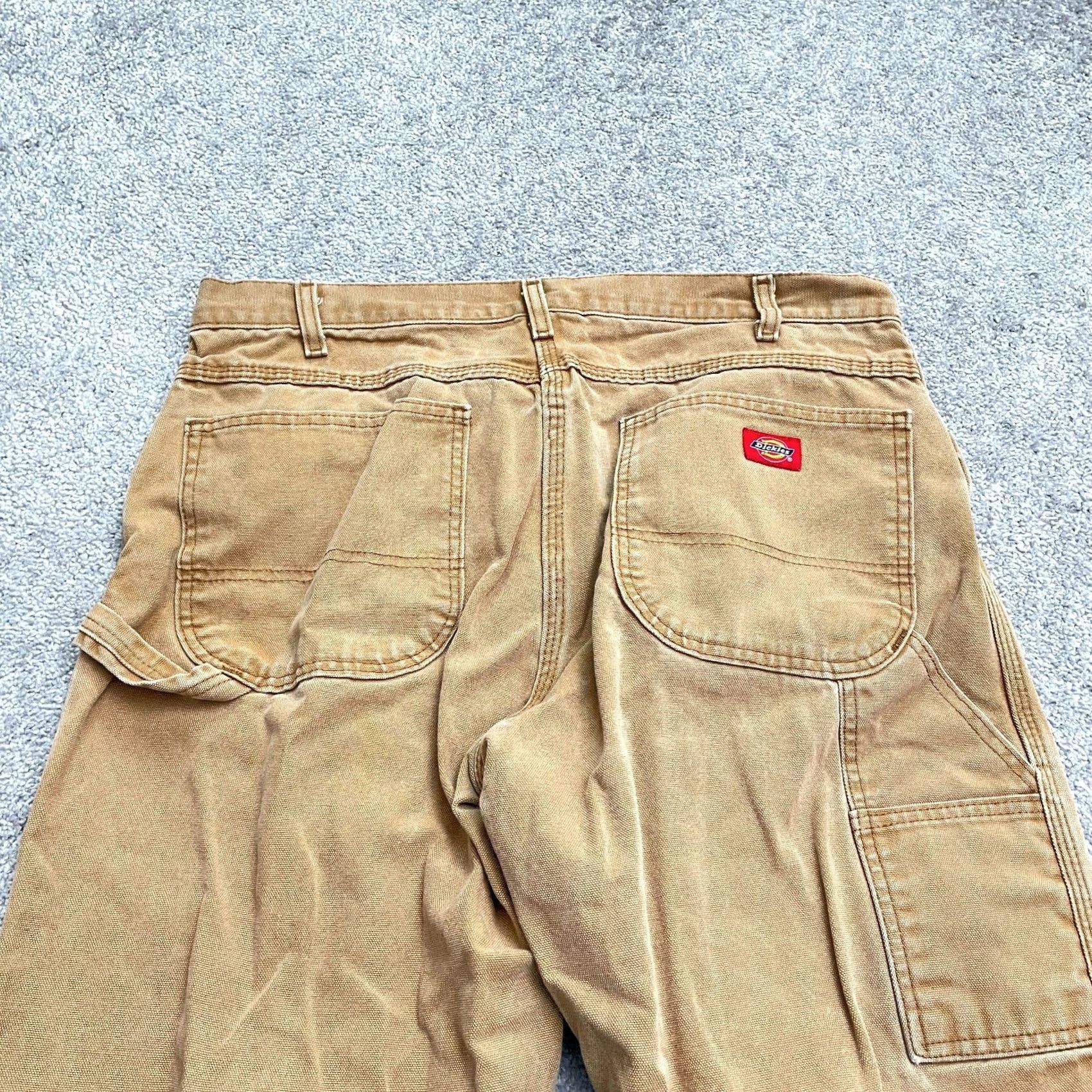 Dickies Dickies Carpenter Pants Mens 36x32 Brown Straight Leg Cotton Canvas Durable Work Pants Size US 36 / EU 52 - 4 Thumbnail