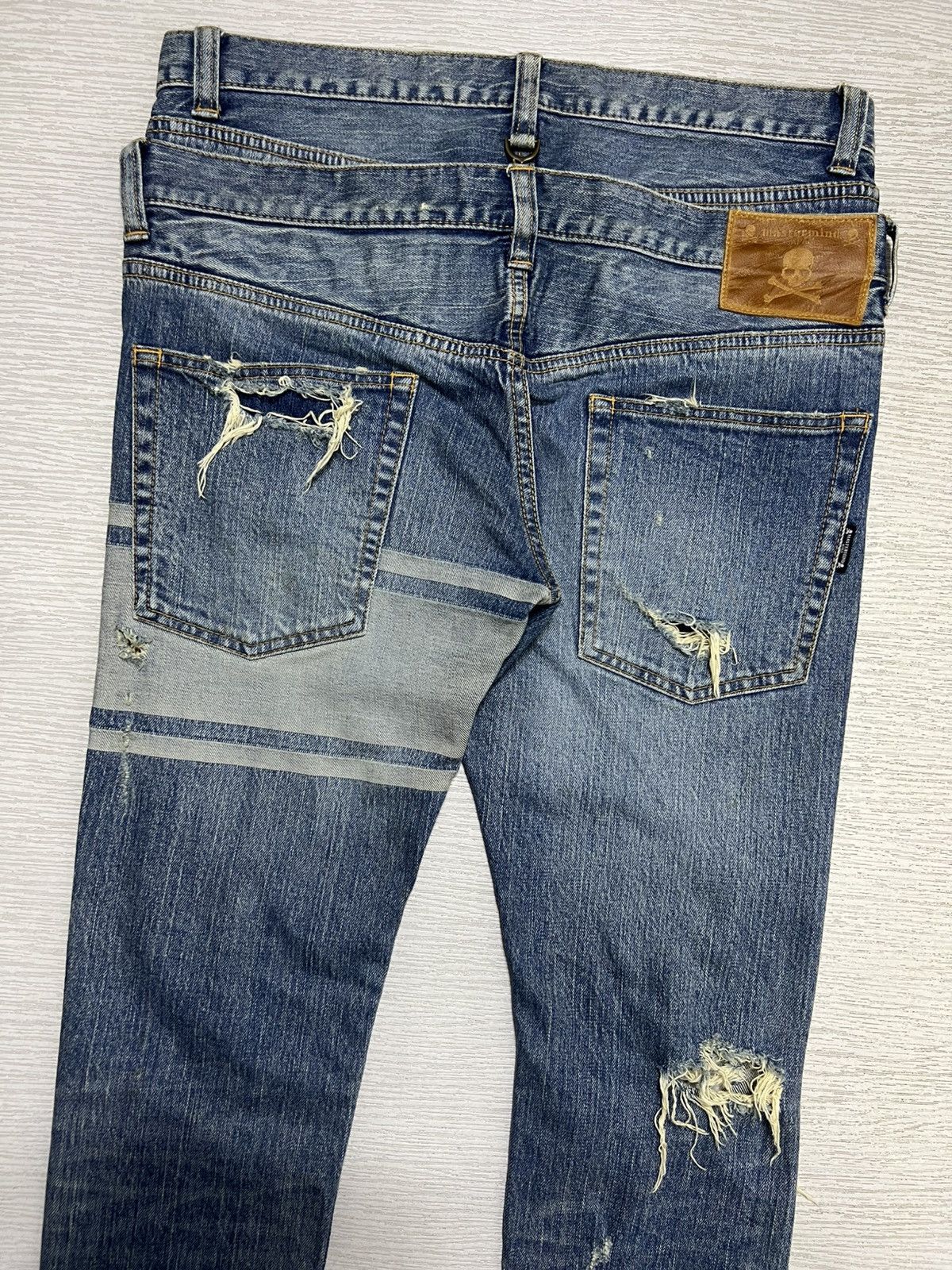 Mastermind World Mastermind World - Double Waist Crash Skinny Denim Jeans Size US 30 / EU 46 - 10 Thumbnail