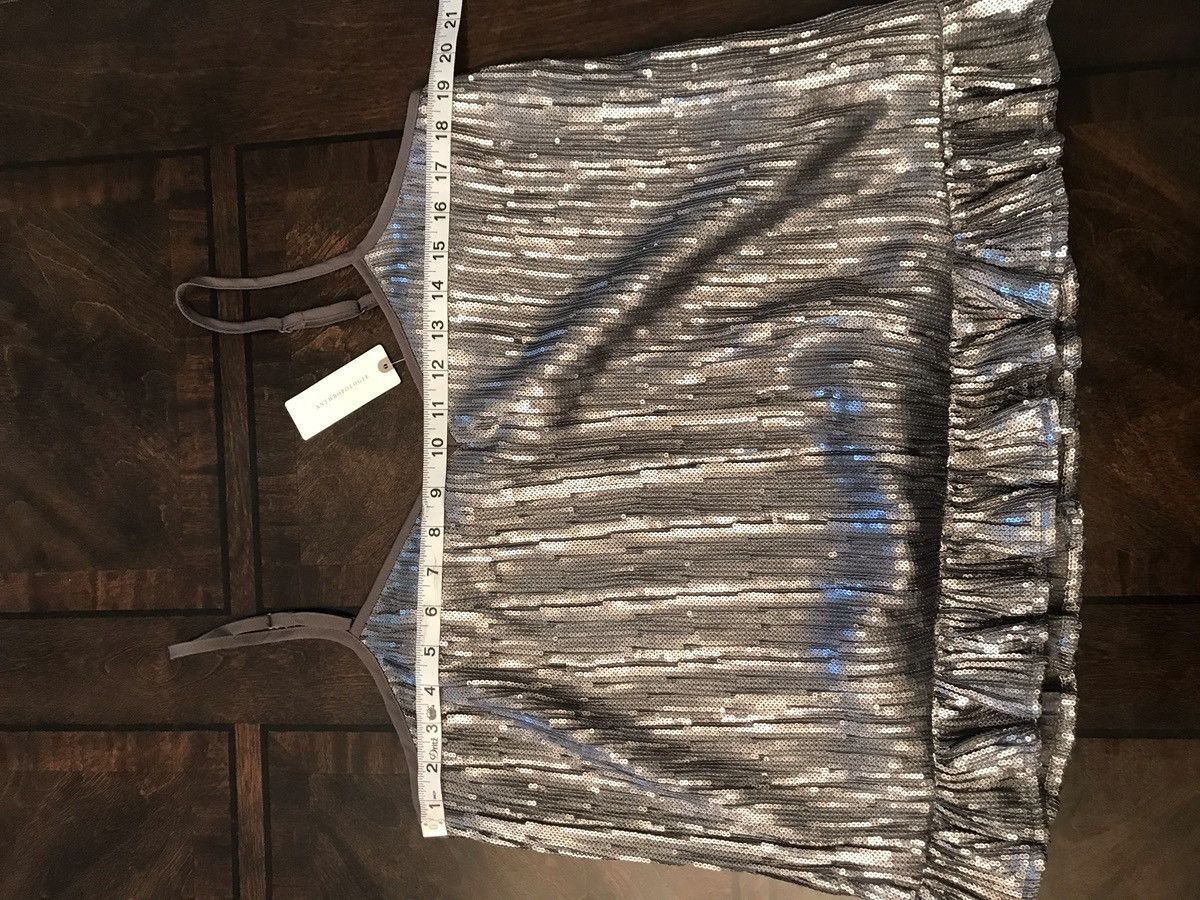 Anthropologie NWT Silver Sequined Anthropology Top Sz 10 Size L / US 10 / IT 46 - 5 Thumbnail