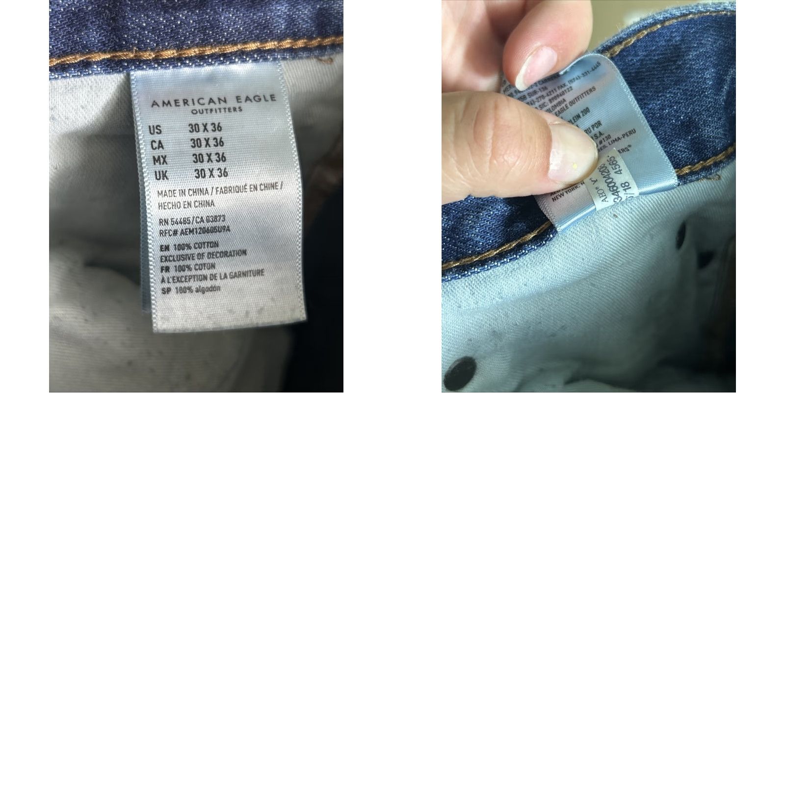 American Eagle Outfitters VINTAGE American Eagle Jeans Slim Mens 30x36 Blue Medium Wash Straight 90s? Size US 30 / EU 46 - 10 Thumbnail