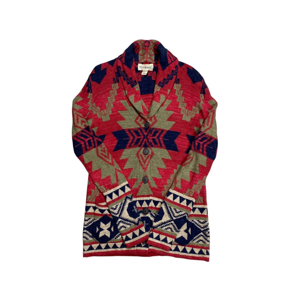 Denim & Supply Ralph Lauren Denim&Supply Ralph Lauren Shawl Collar Navajo Knitwear Size US XS / EU 42 / 0 - 4 Thumbnail