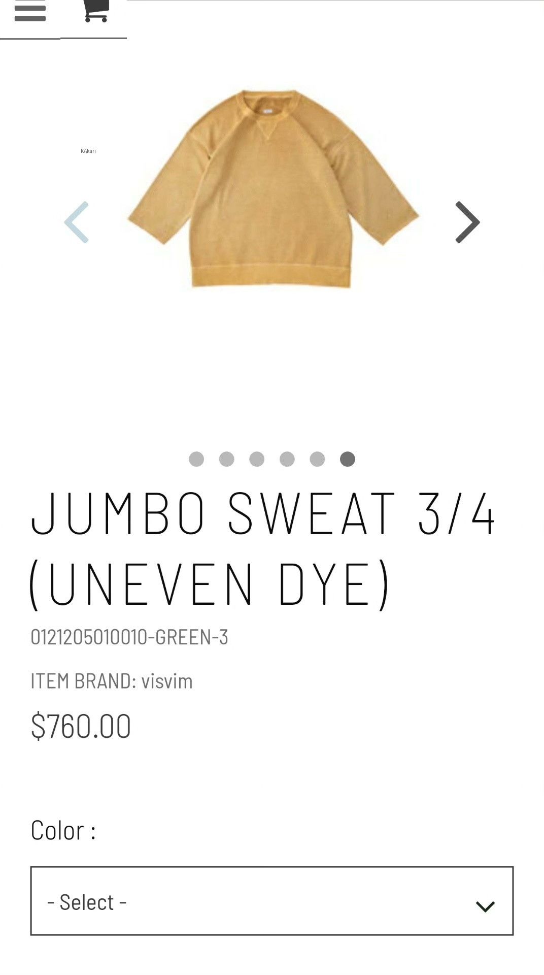 Visvim VISVIM 21AW JUMBO SWEAT 3/4 Size US M / EU 48-50 / 2 - 9 Thumbnail