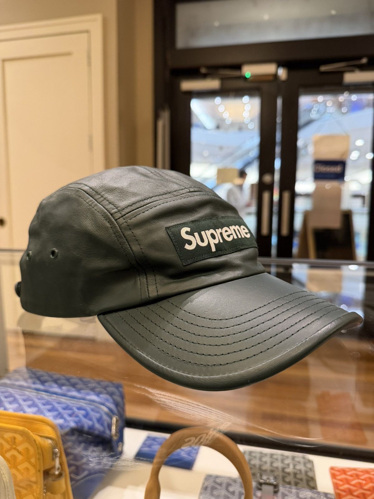 Supreme Supreme Leather Camp Cap - Green Size ONE SIZE - 2 Thumbnail