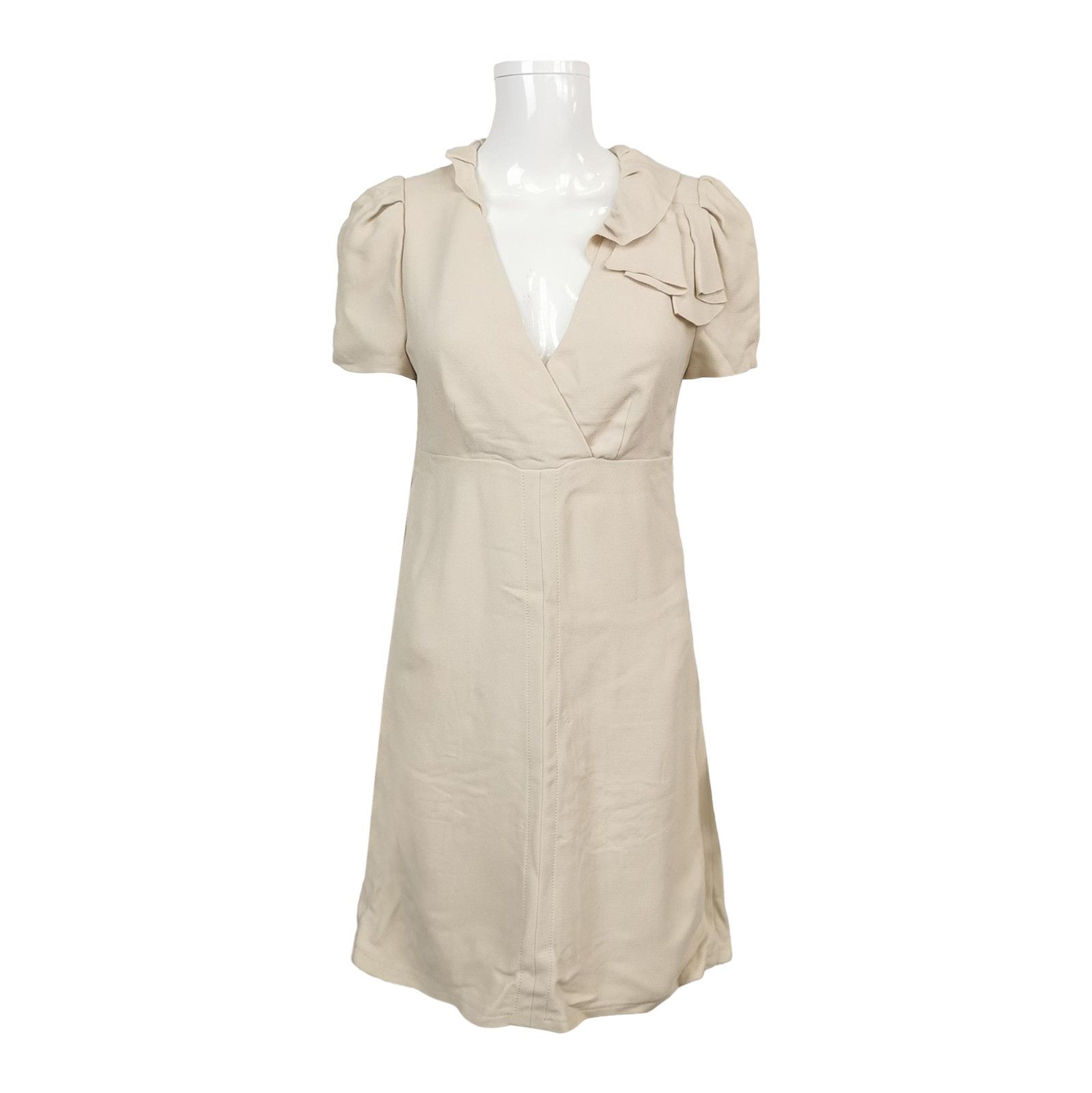 Prada Prada Solid V-Neck Dress Size 42 0079 Size US 42 / EU 58 - 1 Thumbnail