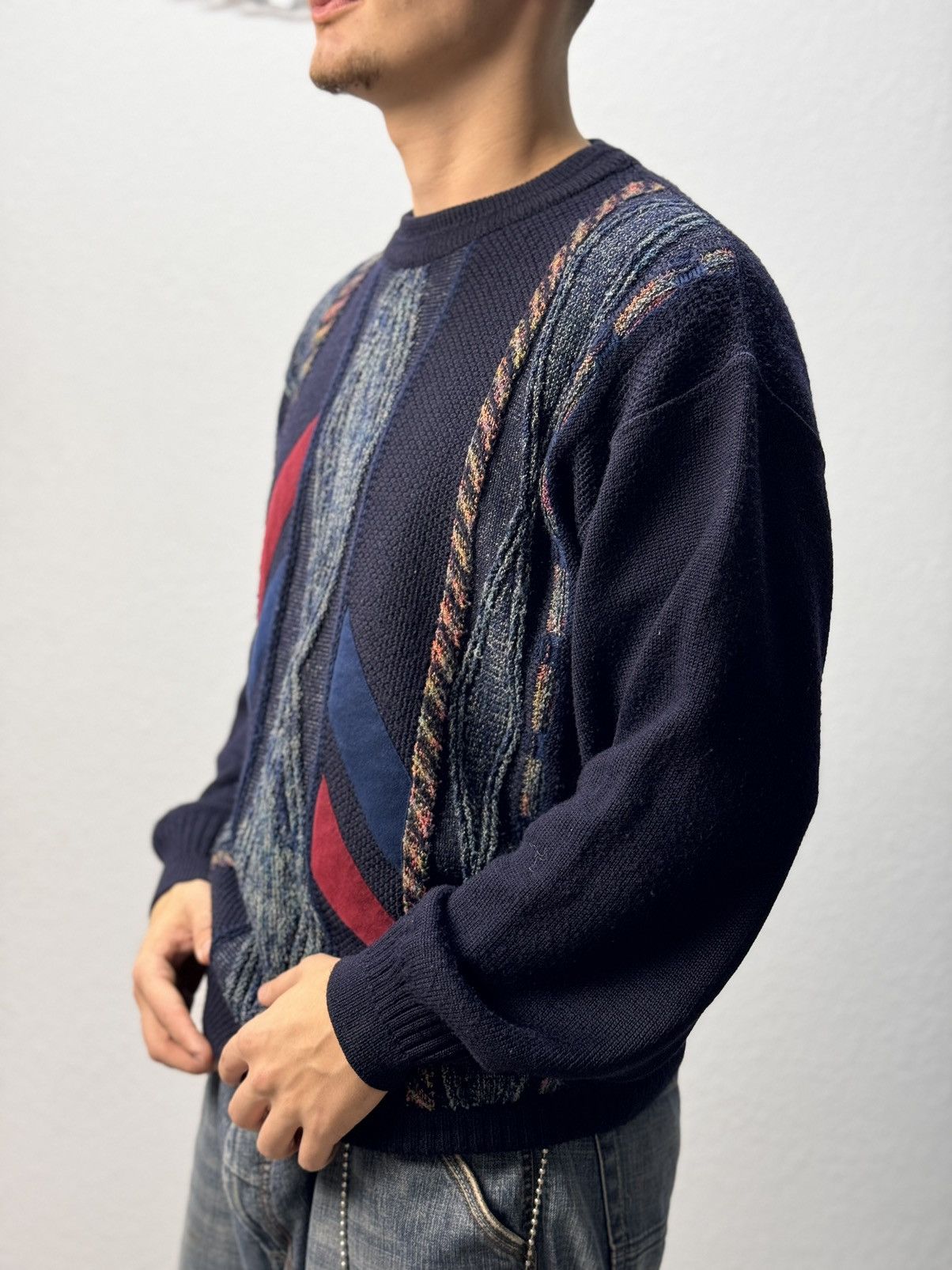 Carlo Colucci × Coogi × Vintage Vintage Carlo Colucci Coogi Style Sweater Multicolour tundra Size US M / EU 48-50 / 2 - 3 Thumbnail