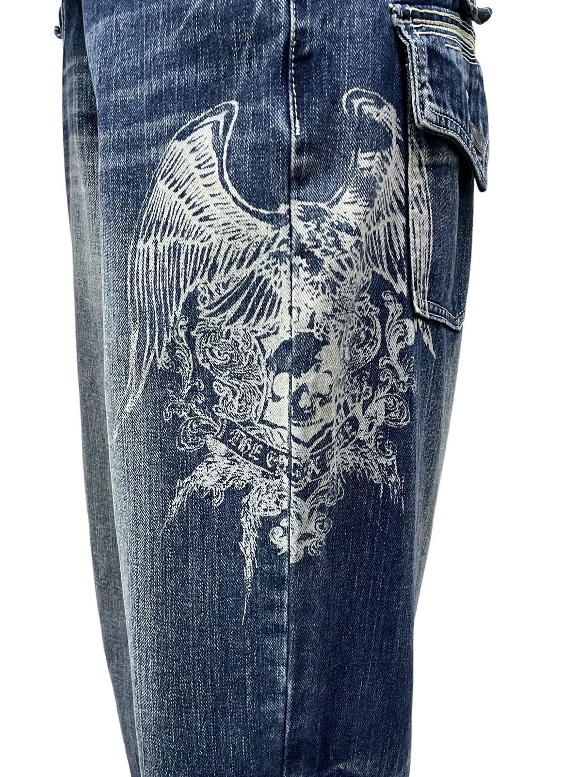 Hysteric Glamour × Japanese Brand × Red Monkey undercover gothic wing skull style baggy loose jeans Size US 34 / EU 50 - 6 Thumbnail