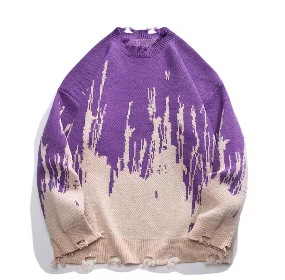 Japanese Brand × Vintage Winter Knitted Streetwear Pullover Design Sweater Size US XL / EU 56 / 4 - 4 Thumbnail