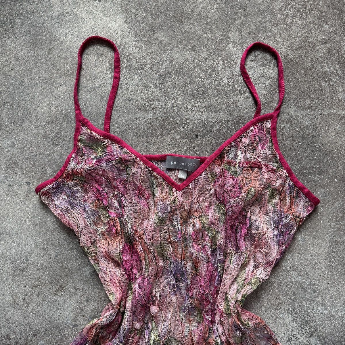 Hysteric Glamour Vintage Y2K Floral Mesh Camisole Pink Sheer Top Fairycore Size M / US 6-8 / IT 42-44 - 2 Thumbnail