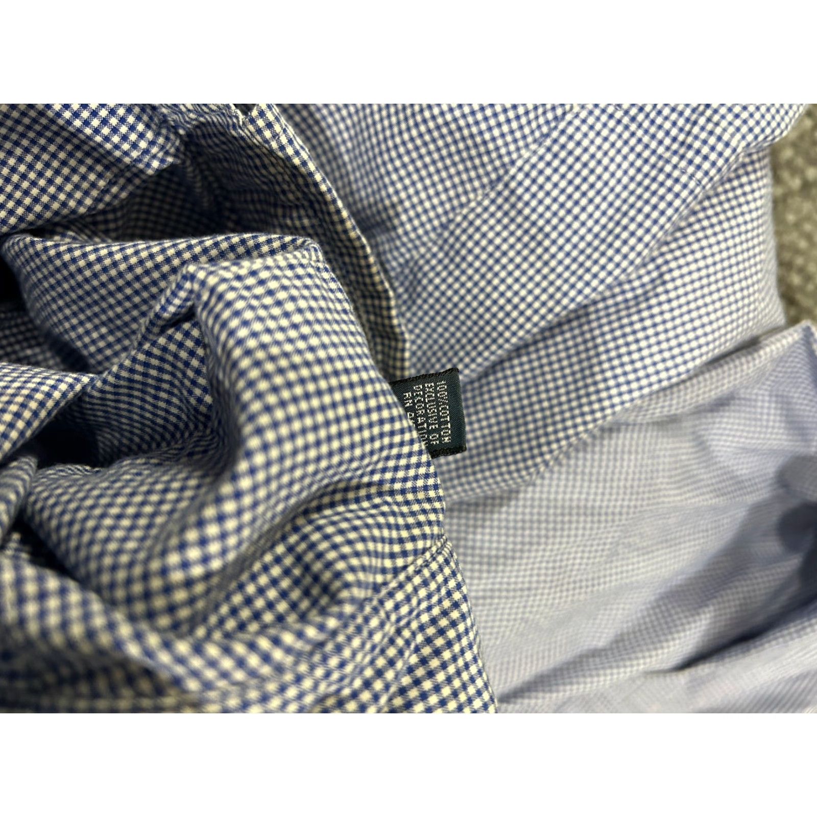 Ralph Lauren Ralph Lauren shirt Mens Dress Shirt Button-Down Collar Classic Barrel Cuff Blue White Gingham 17 36-37 Size US XL / EU 56 / 4 - 6 Thumbnail
