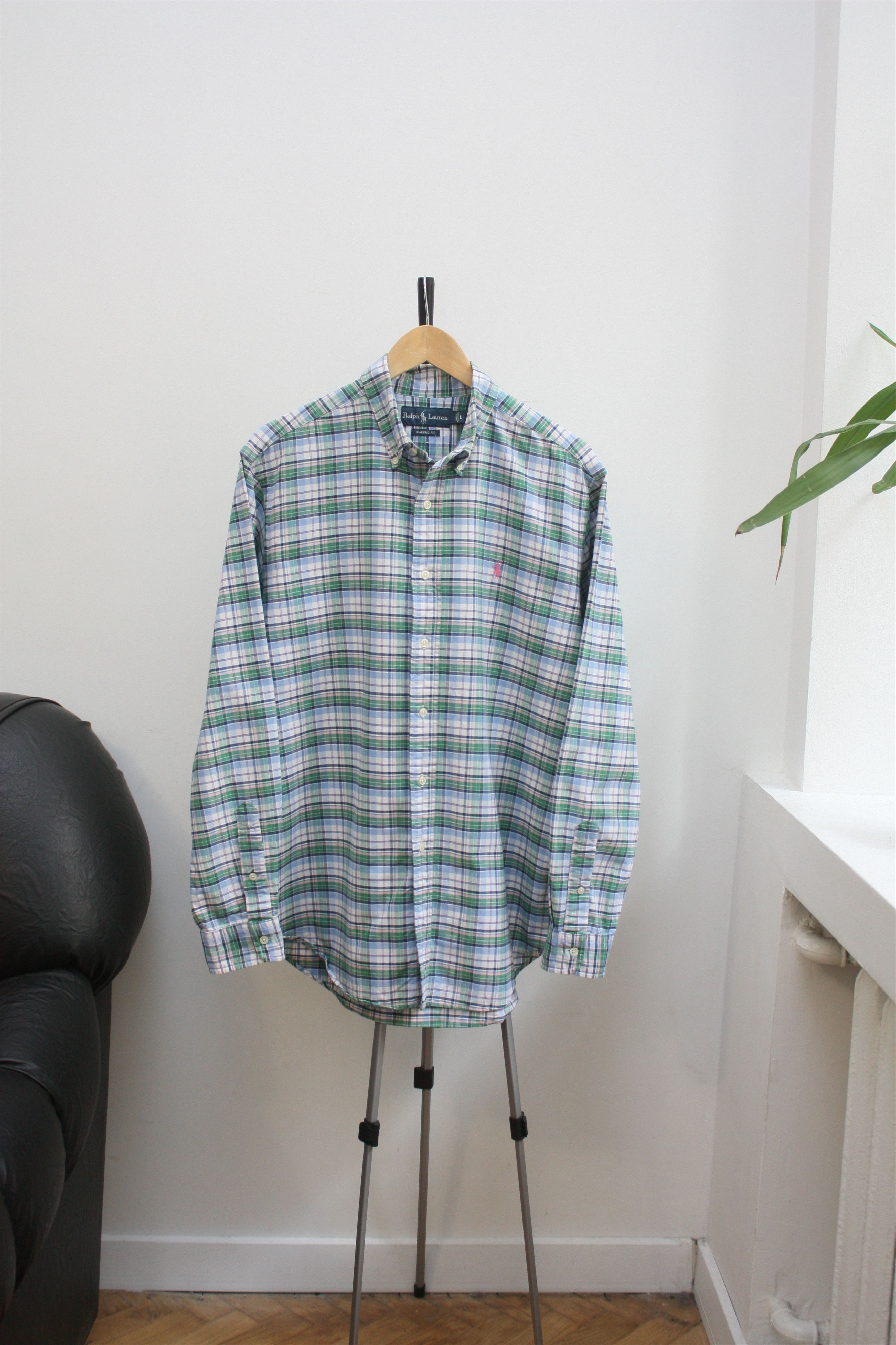 Ralph Lauren Ralph Lauren Green Checkered Shirt Men's Large Size US L / EU 52-54 / 3 - 2 Thumbnail