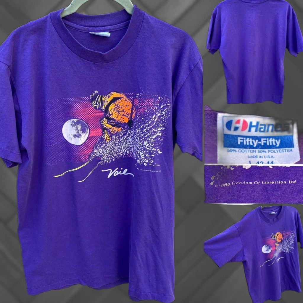 Vintage VINTAGE Vail T Shirt M Mirski Neon Ski Snow Skier Graphics c 1990 Size L Mens Shirt Size US L / EU 52-54 / 3 - 1 Thumbnail