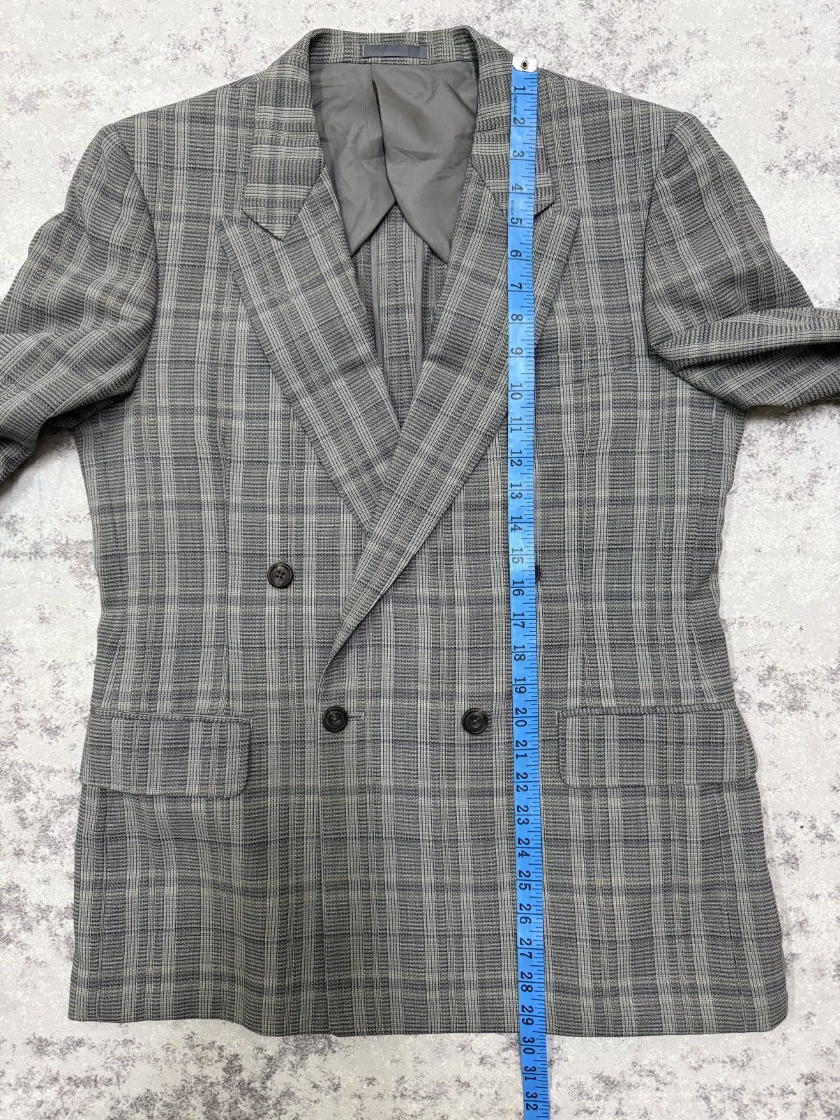 Burberry Vintage 90s Burberrys Chekered Linen Blazer Size US M / EU 48-50 / 2 - 16 Thumbnail