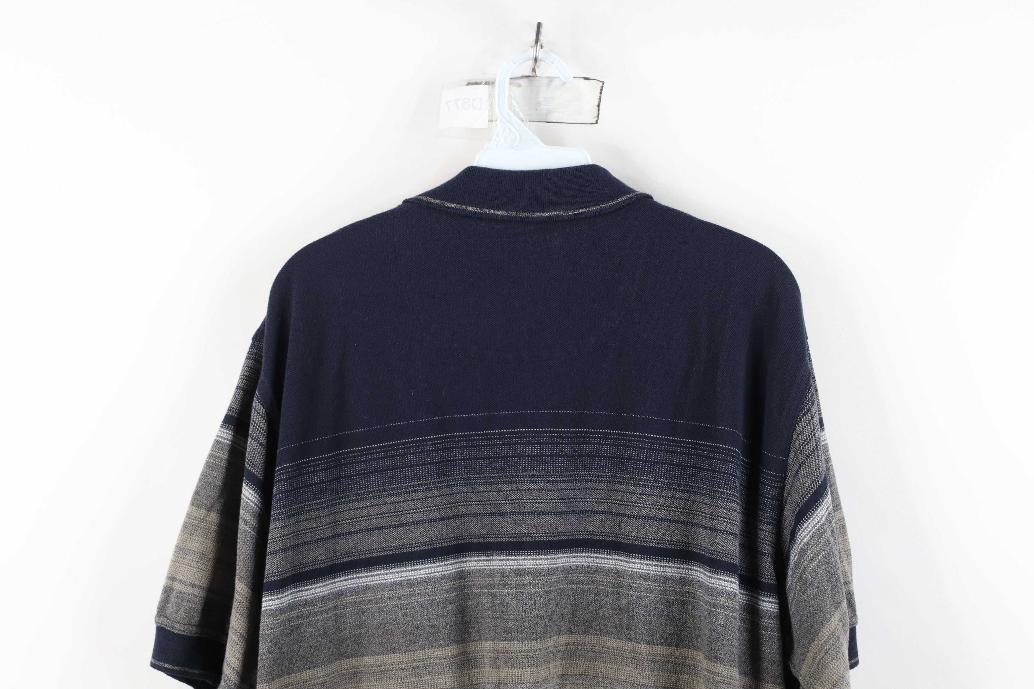 Vintage Vintage 90s Streetwear Striped Knit Pullover Polo Shirt Size US XL / EU 56 / 4 - 11 Thumbnail