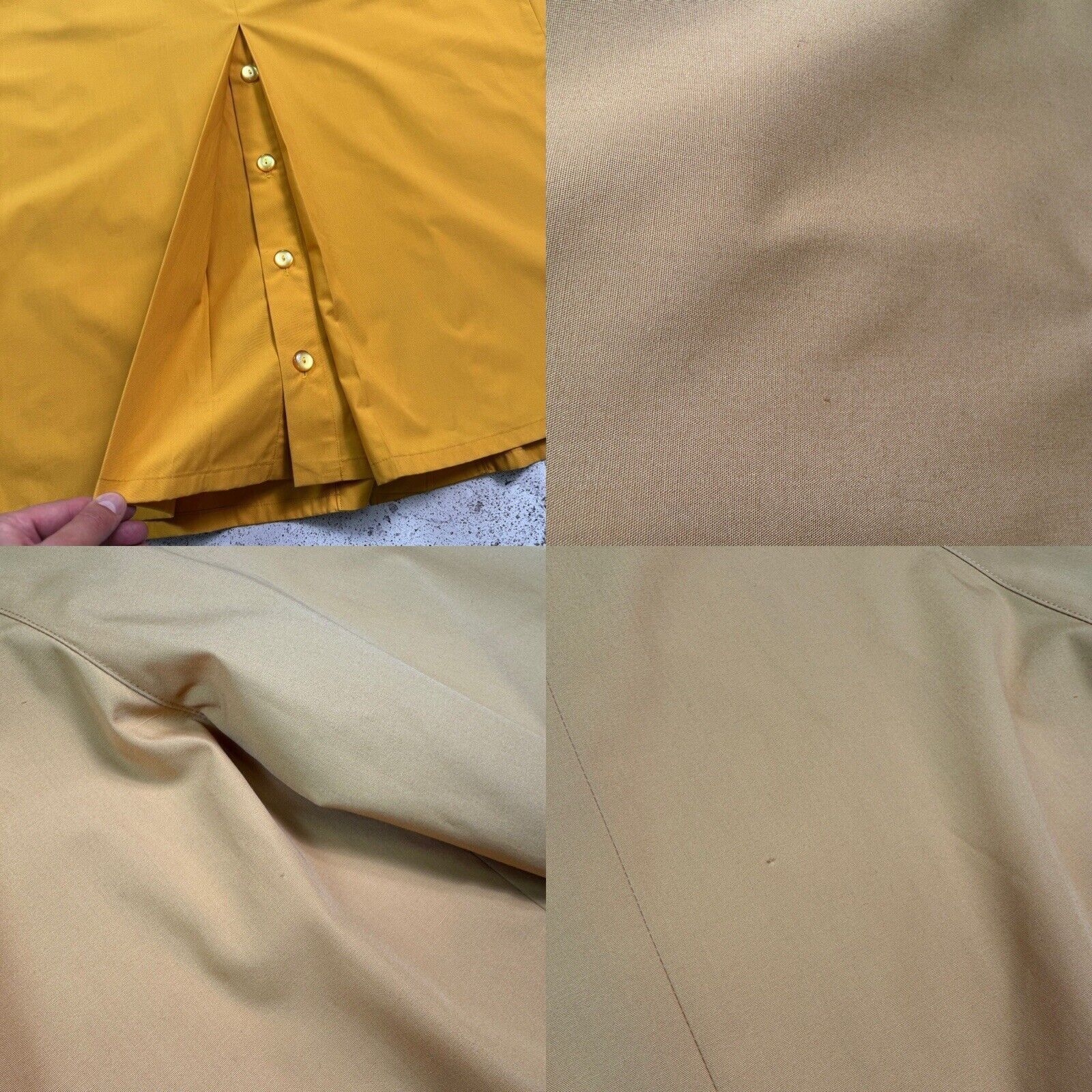 Vintage Vintage 90s 80s Christian Aujard Yellow Trench Coat Size 38 Size M / US 6-8 / IT 42-44 - 22 Thumbnail