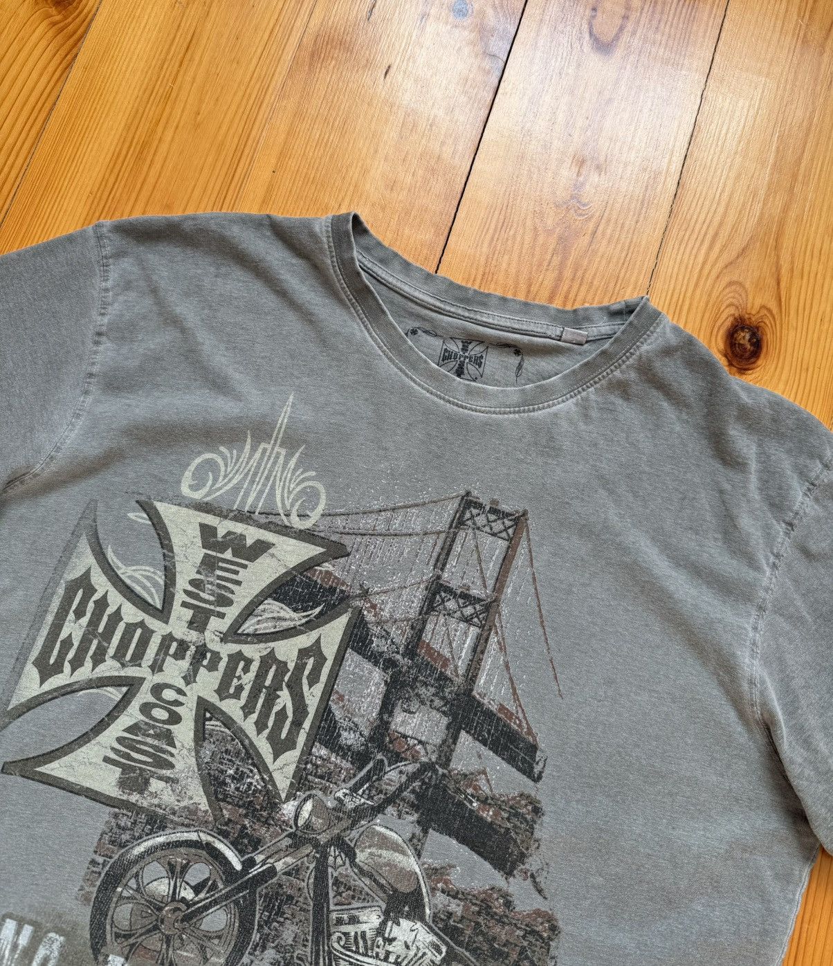 West Coast Choppers WCC West Coast Choppers Vintage Logo Grey T-Shirt Size L Size US L / EU 52-54 / 3 - 4 Thumbnail