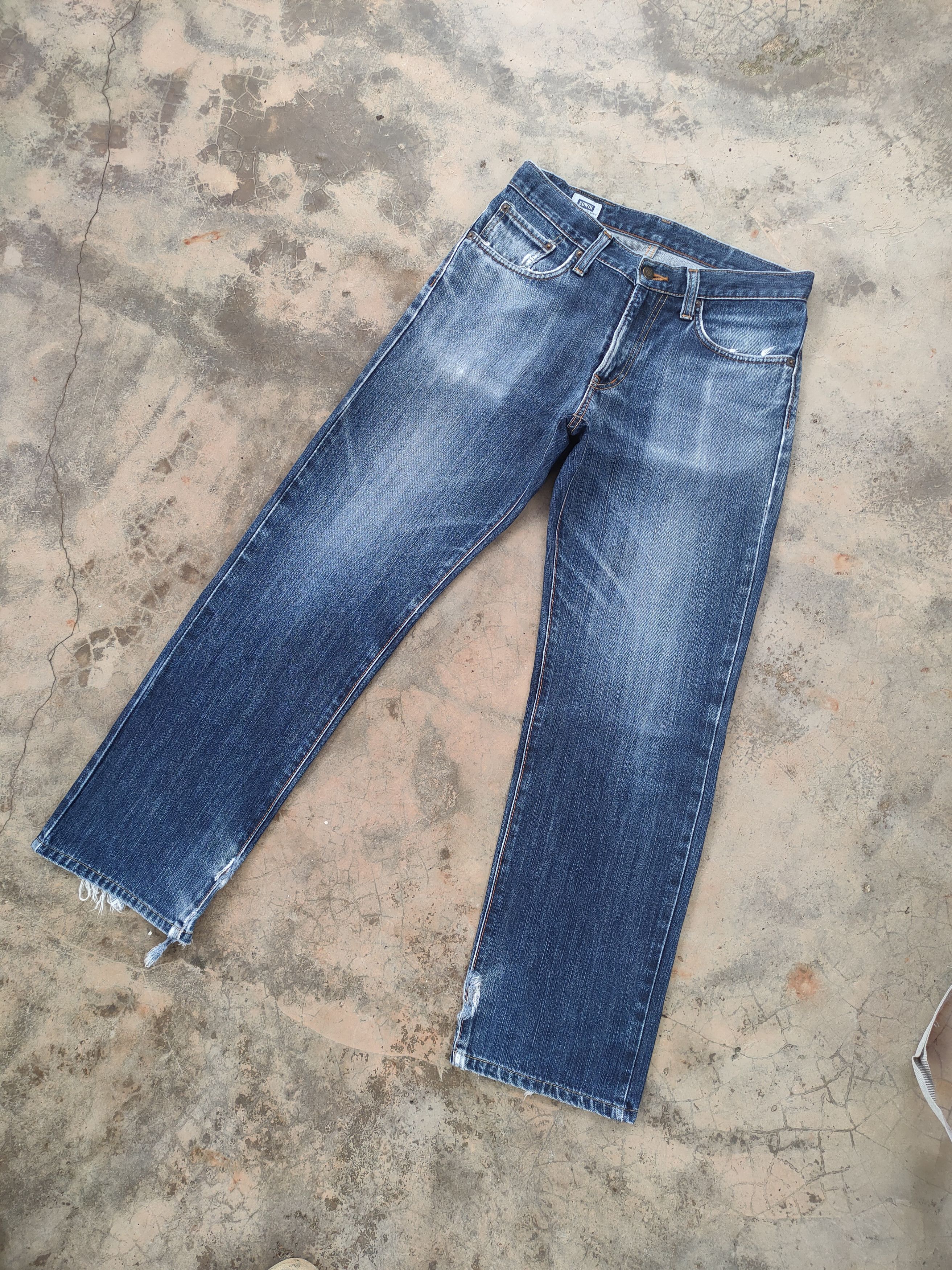 Edwin VINTAGE EDWIN FADED DISTRESSED JEANS DENIM PANTS Size US 32 / EU 48 - 3 Thumbnail