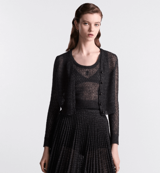 Dior o1w1db10925 444W01 Twinset Sweater in Black Size S / US 4 / IT 40 - 7 Thumbnail
