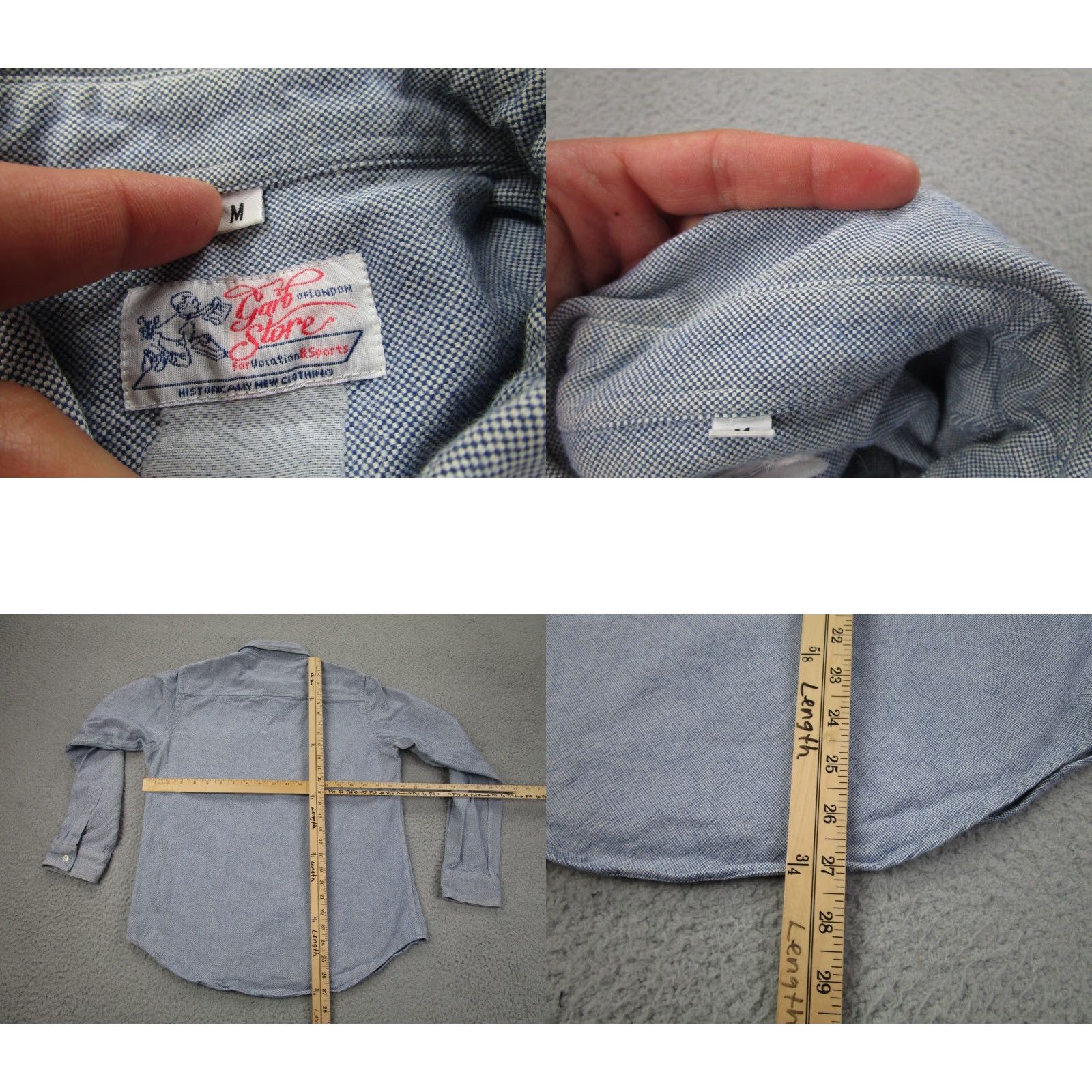 Garbstore Garb Store Shirt Mens M Blue Woven Button-down Chore Utility Workwear Oxford Size US M / EU 48-50 / 2 - 8 Thumbnail