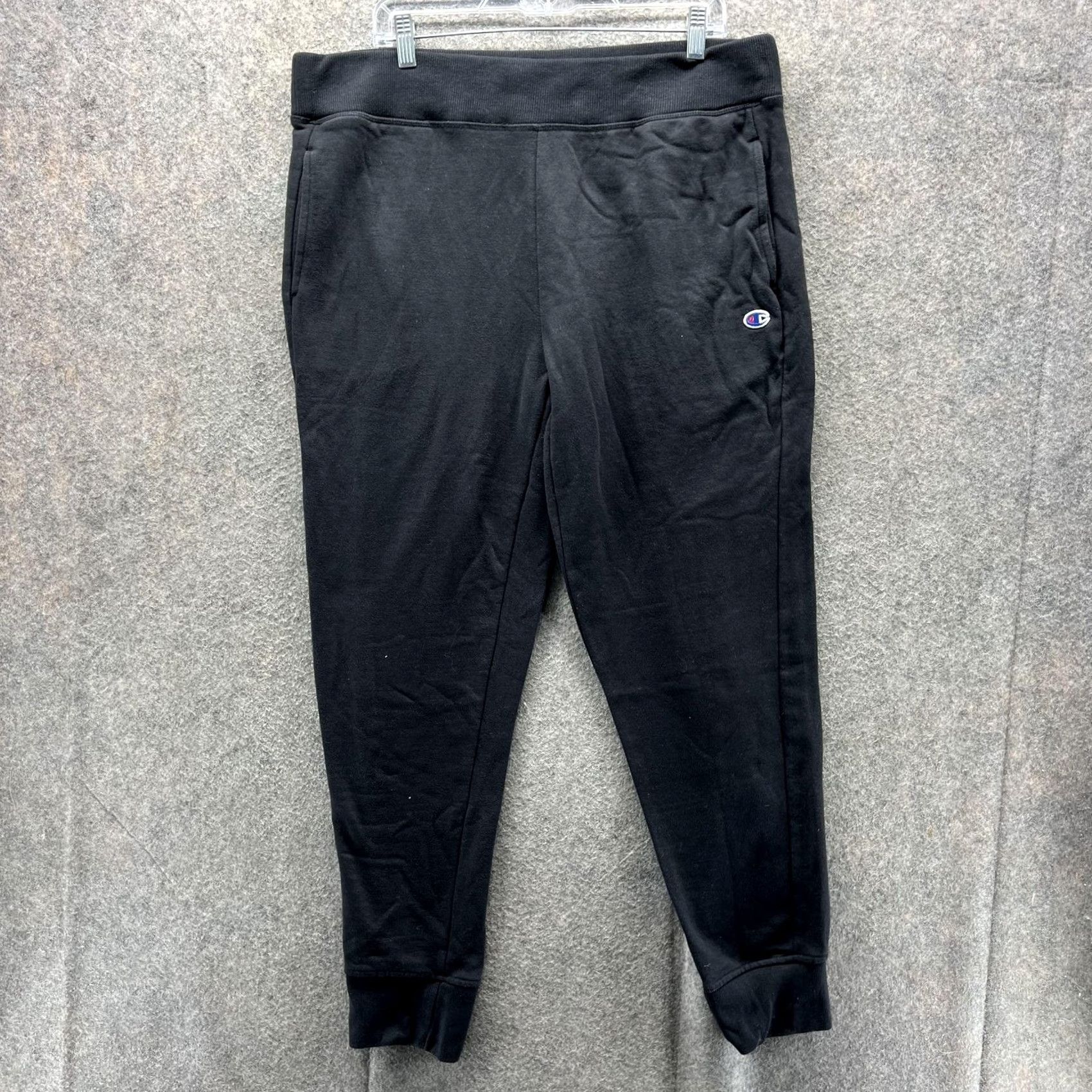 Champion VINTAGE: No — Champion Sweatpants Mens XL Black Joggers Fleece Lined Athletic Lounge Pants Size US 36 / EU 52 - 2 Thumbnail