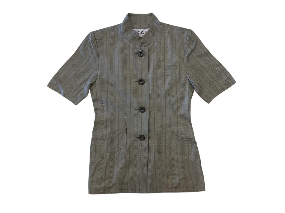 Vintage × Yves Saint Laurent Vintage Yves Saint Laurent YSL short sleeve button up Size M / US 6-8 / IT 42-44 - 1 Thumbnail
