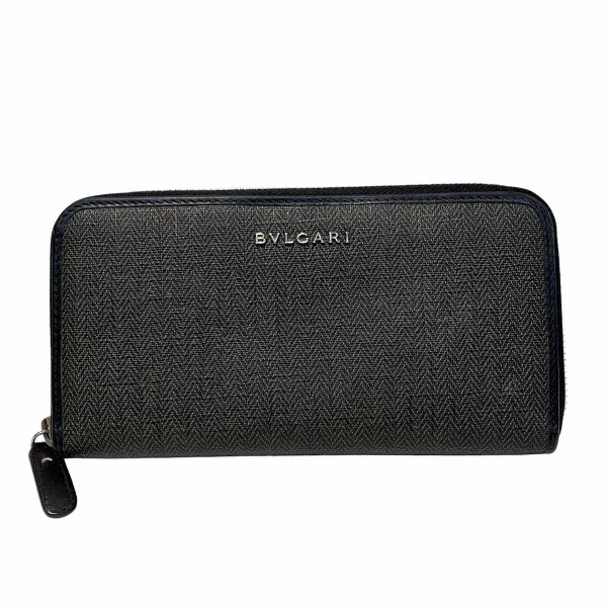 Bvlgari Wallets Excellent Condition】 BVLGARI Bulgari Long Wallet 