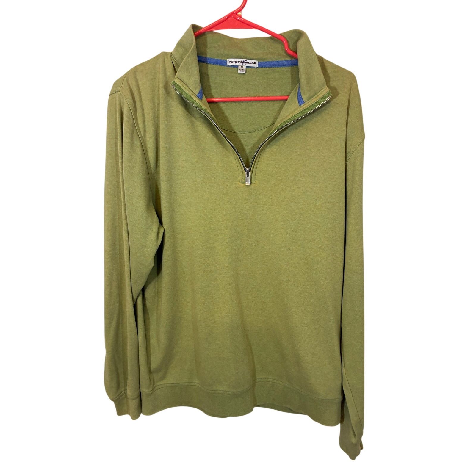 Peter Millar Peter Millar Men's Lime Green Whitaker Quarter-Zip Sweater M Size US M / EU 48-50 / 2 - 1 Thumbnail