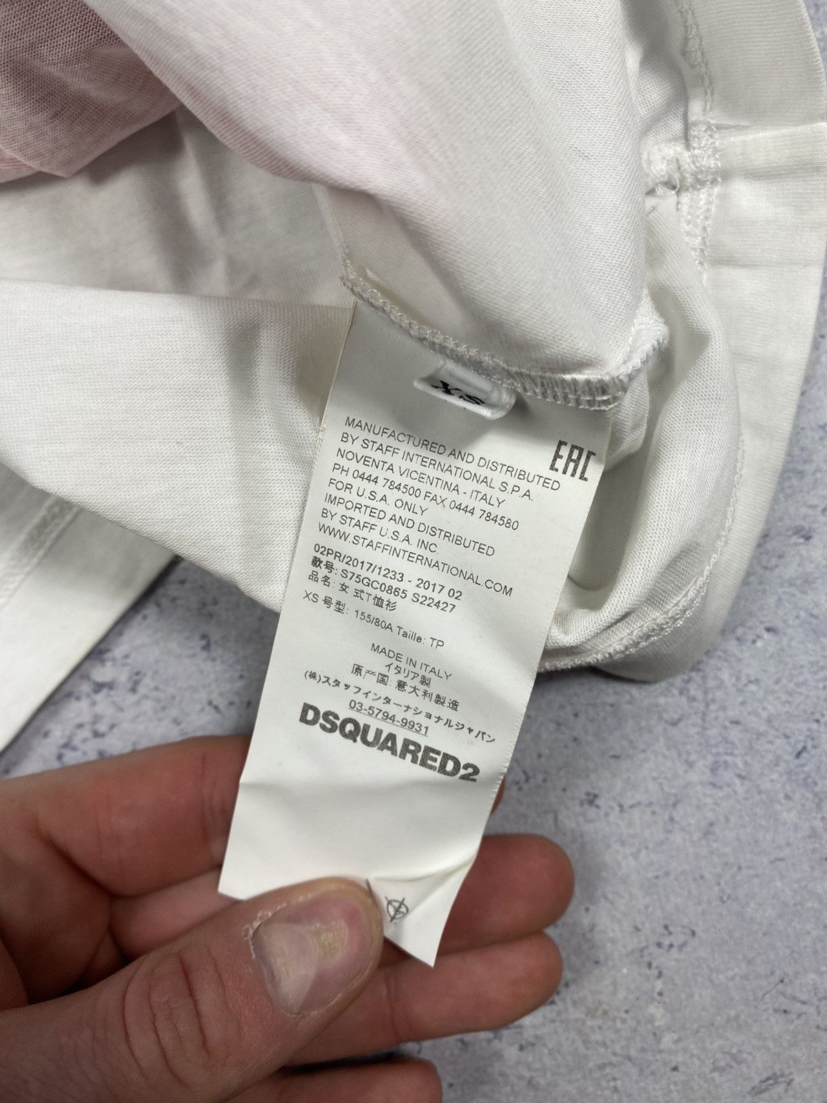 Dsquared2 Dsquared2 Men’s White T-shirt With Big Logo Size XS Size US XS / EU 42 / 0 - 8 Thumbnail
