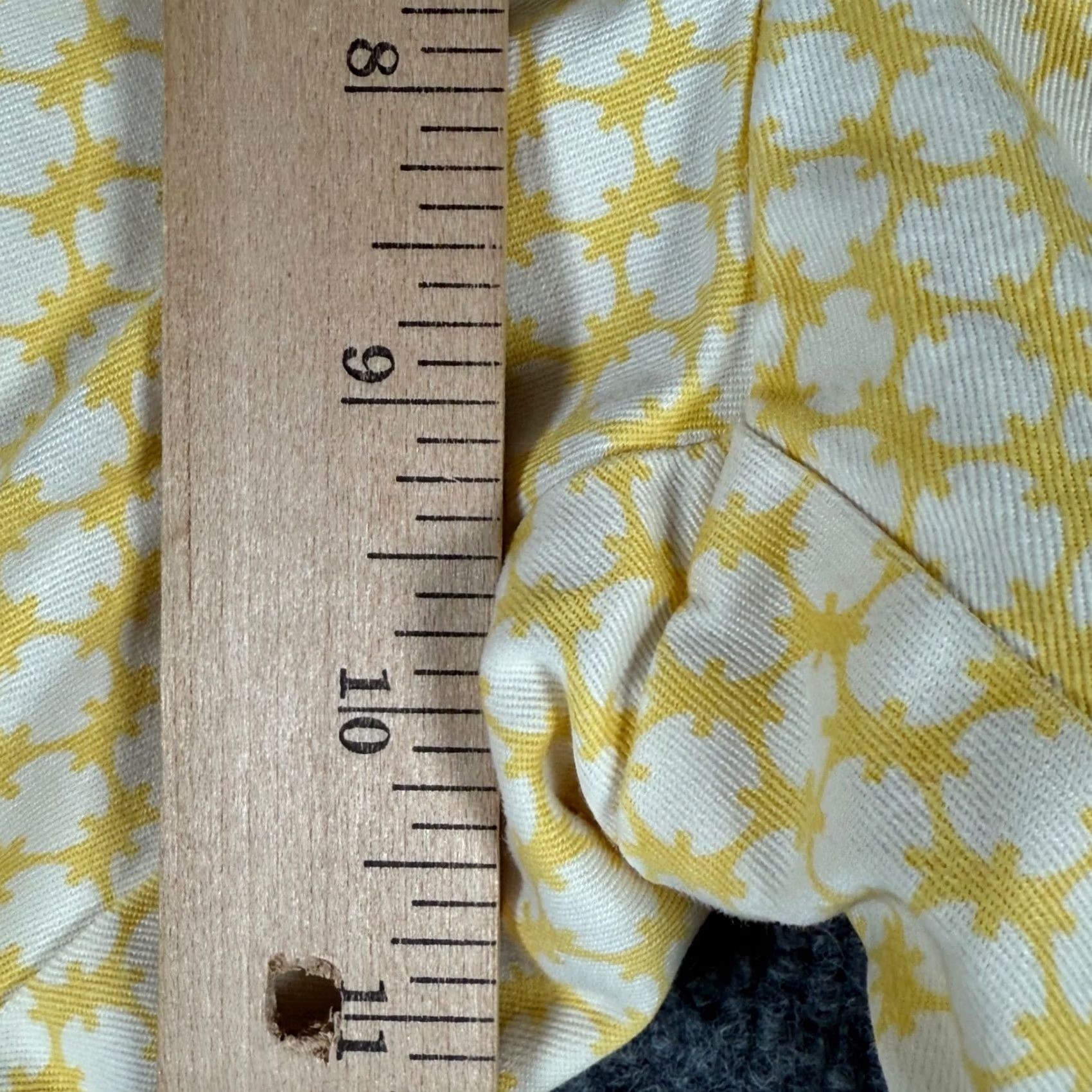 J.Crew J.Crew City Fit Cropped Pants Yellow Patterned Women Size 12 Stretch Twill Geometric Pockets Casual Business Size 34" / US 12 / IT 48 - 6 Thumbnail