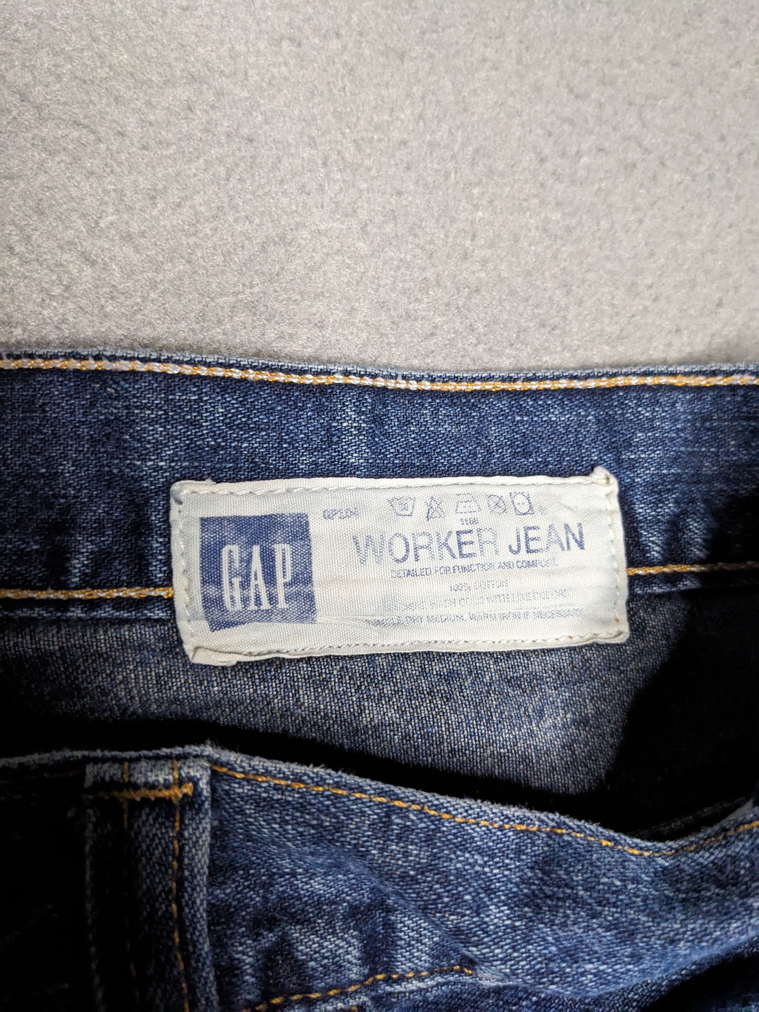 Gap VINTAGE Gap Worker Jeans 34x33 Denim Wide Leg Straight Y2K Size US 34 / EU 50 - 10 Thumbnail