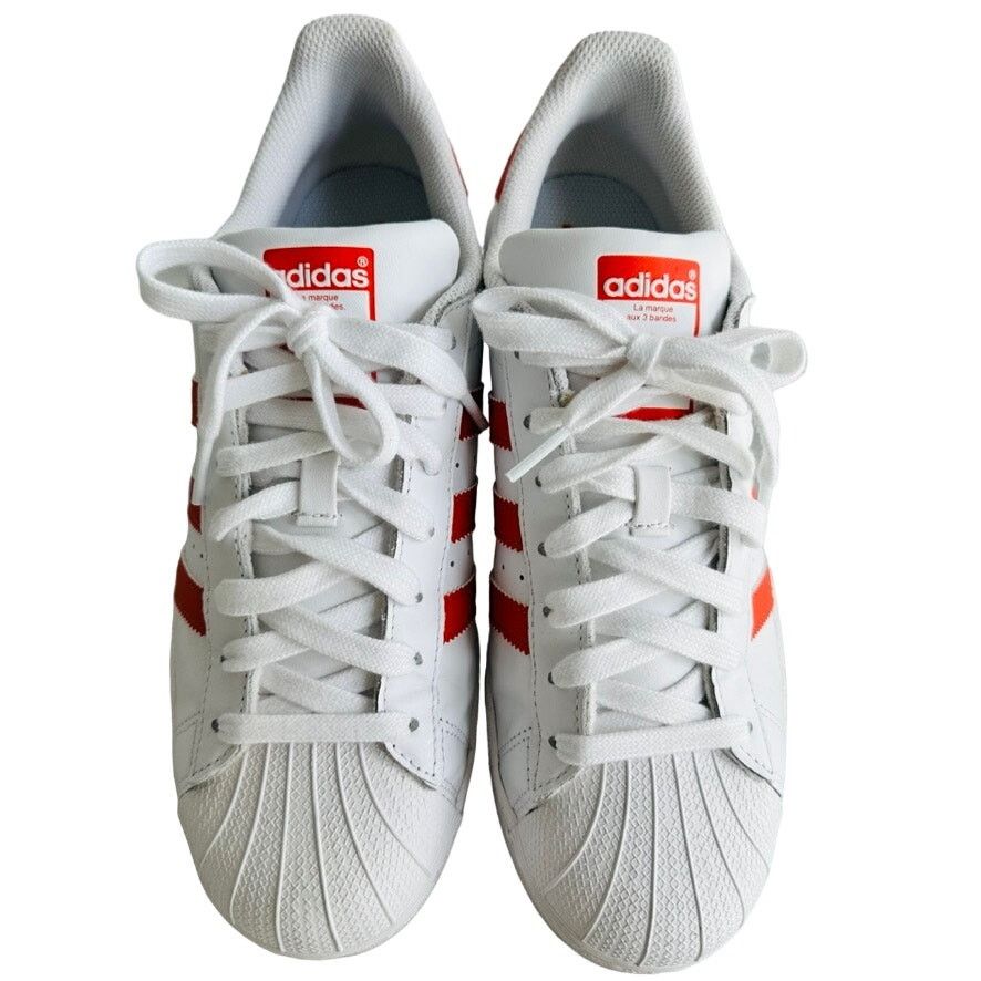 Adidas Adidas Superstar RARE White Orange Men's Size 8.5 #G27807 Size US 8.5 / EU 41-42 - 2 Thumbnail