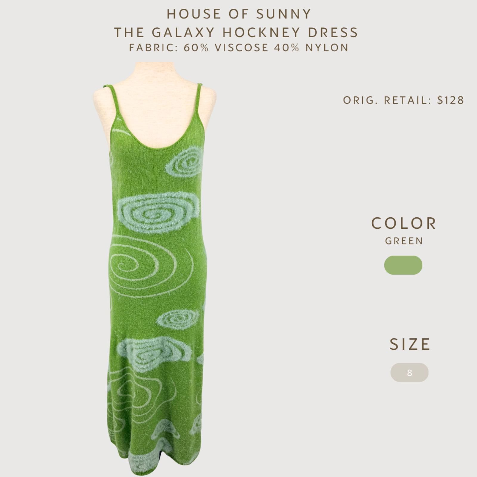 House of Sunny House of Sunny Galaxy Hockney Dress Green Midi 8 Y2K Size M / US 6-8 / IT 42-44 - 2 Thumbnail