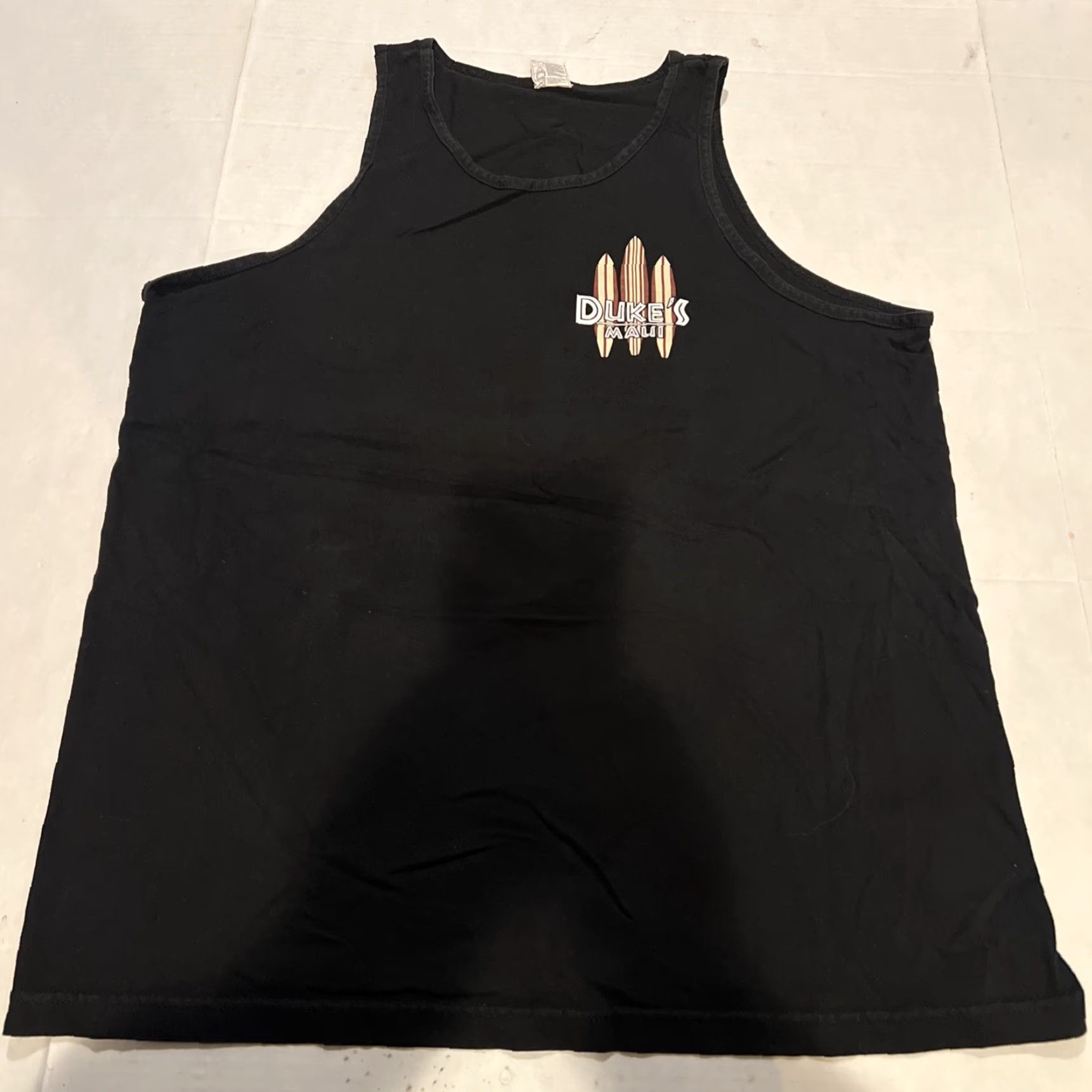 Vintage VINTAGE Duke Kahanamoku Dukes Maui Surfer Restaurant Tan Top Shirt XL Black Size US XL / EU 56 / 4 - 2 Thumbnail