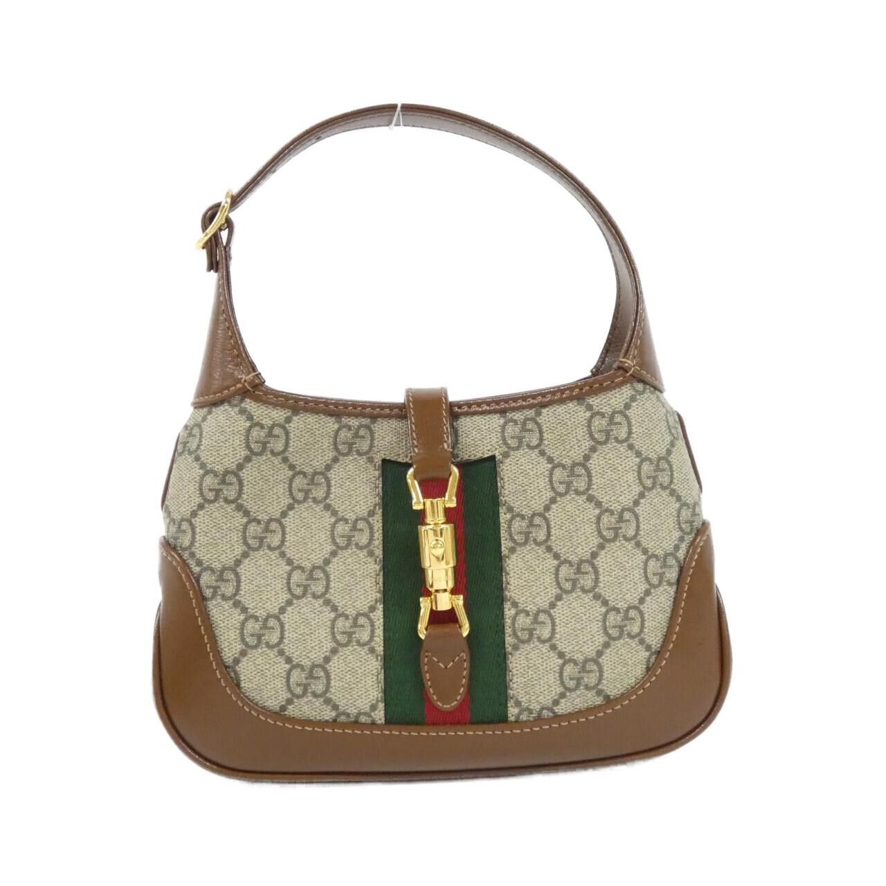 Gucci Gucci Gucci JACKIE 1961 GG Supreme Canvas Leather Shoulder Bag Canvas Shoulder Bag 637092 HUHHG DUTY FREE for USA Size ONE SIZE - 1 Thumbnail